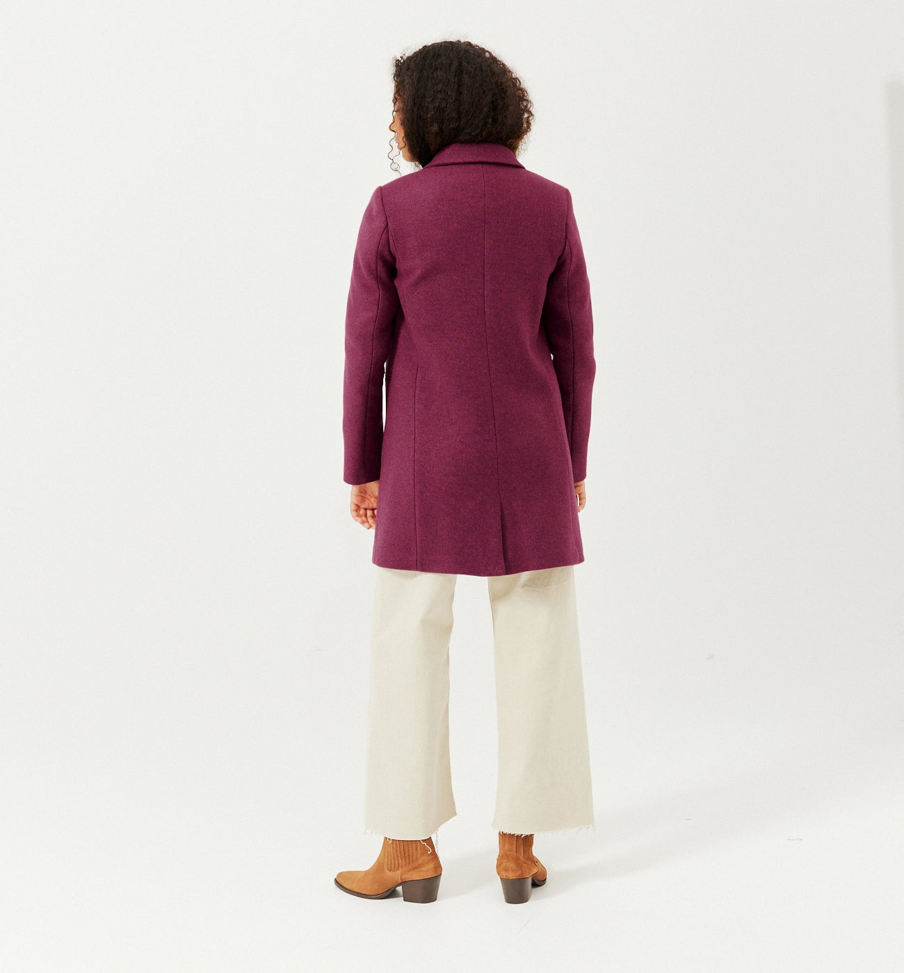 GISELE wool-blend coat - Black