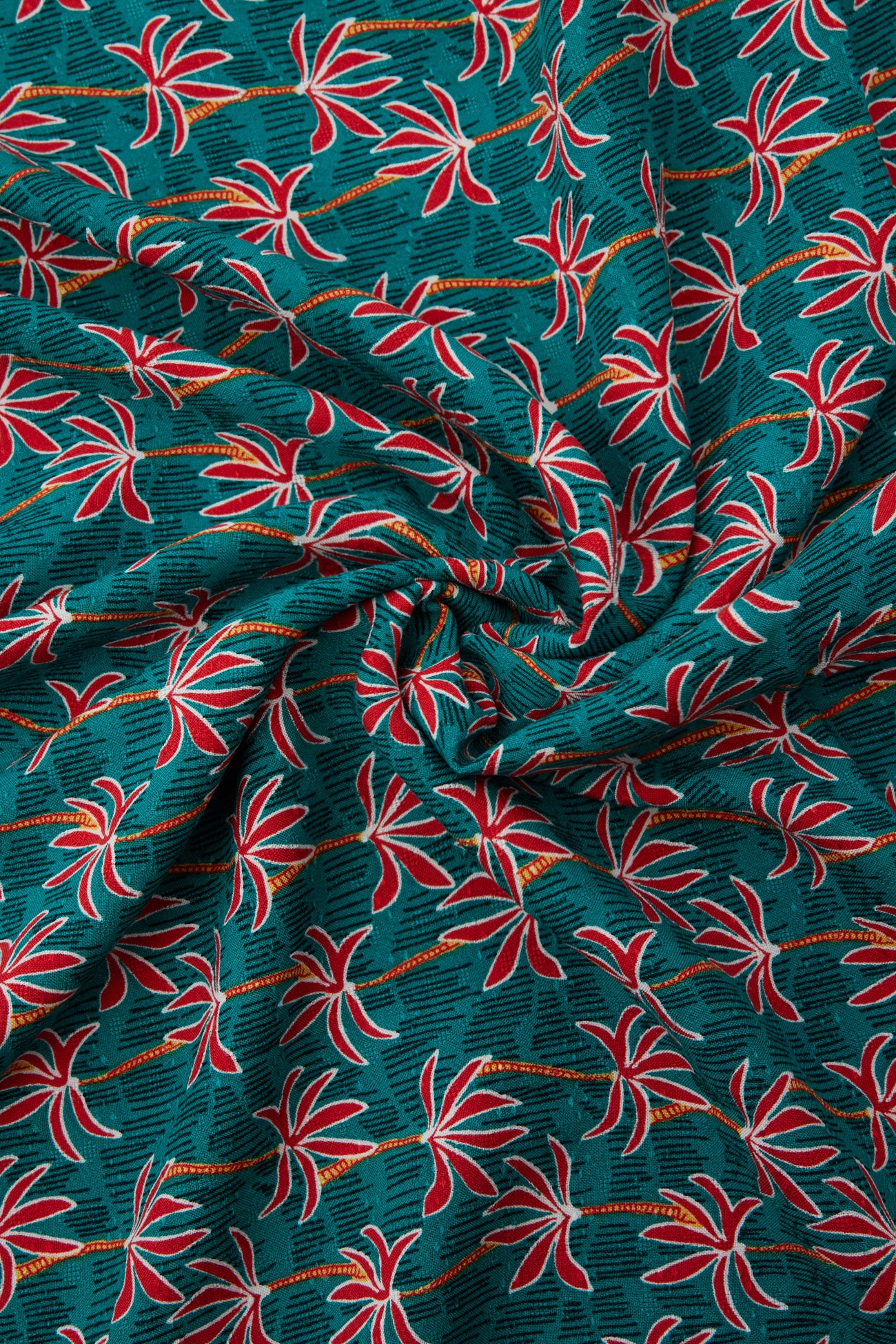Pattern viscose 3m fabric cut - Turquoise prints
