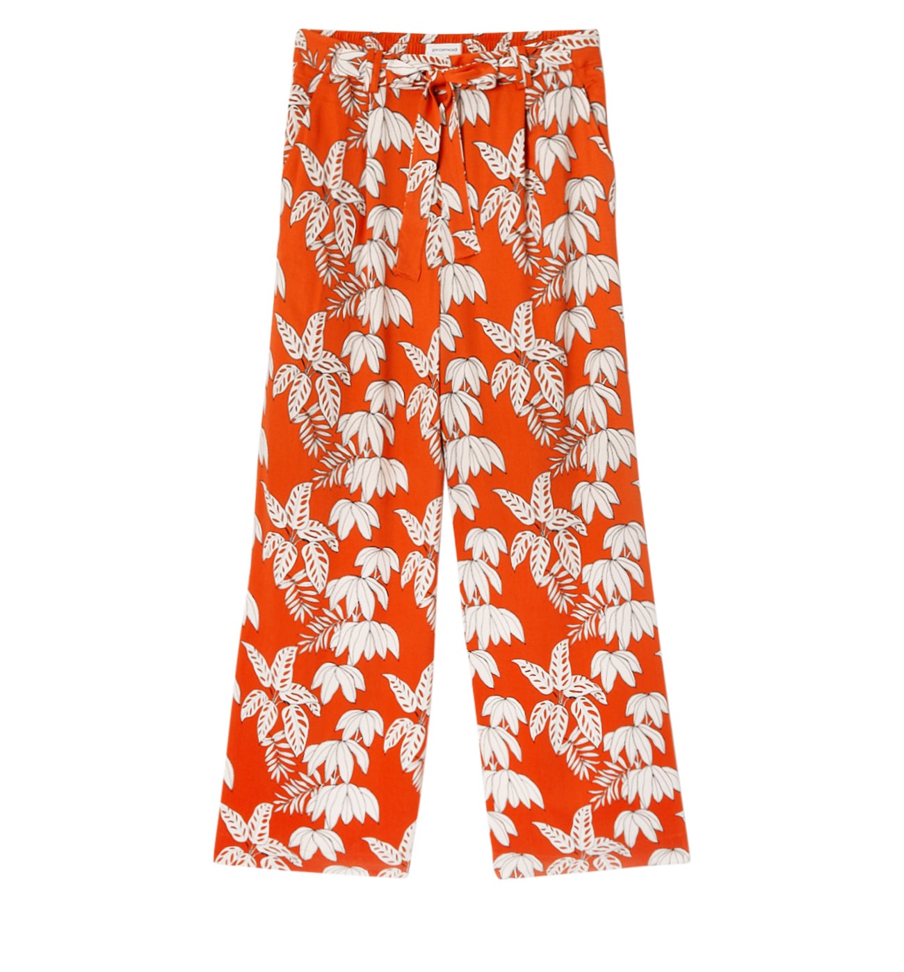 High-waist wideleg trousers - Black