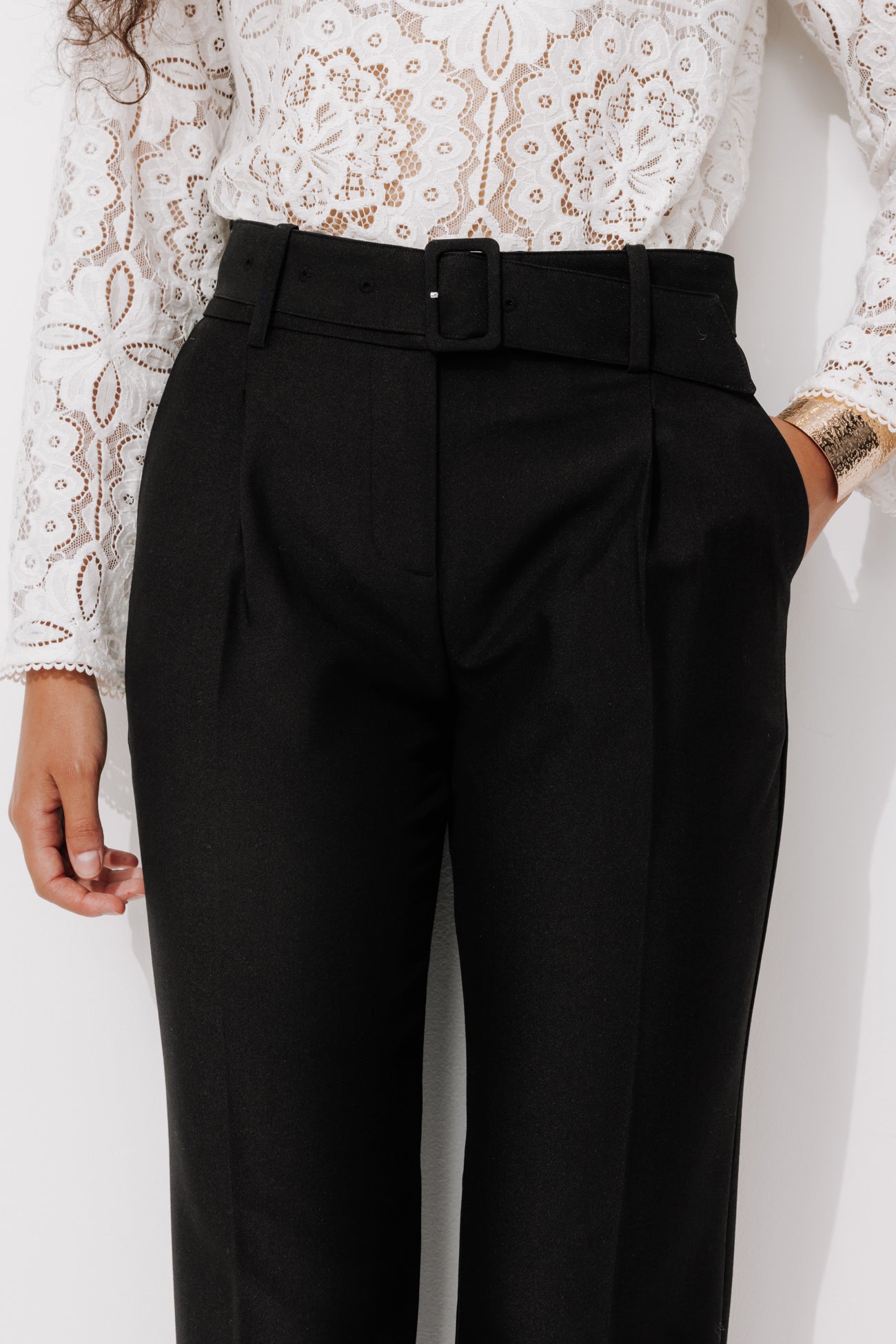 Peg-shape trousers - Chestnut brown