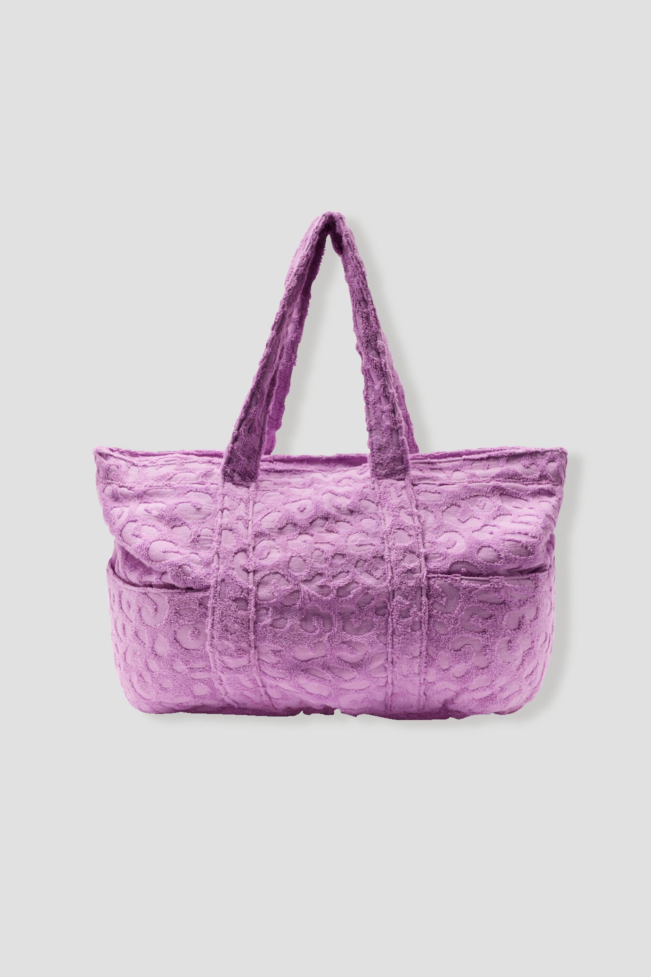Big towelling zip bag - Light violet