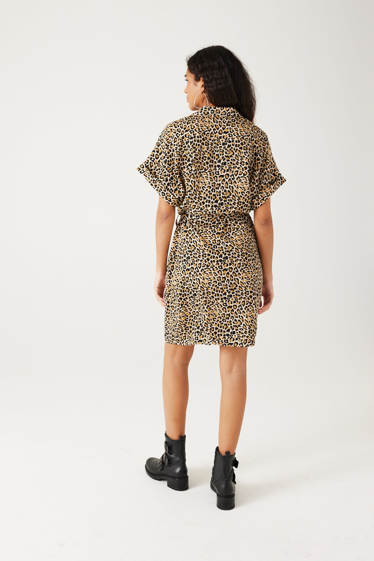 Short unicolour dress - Camel