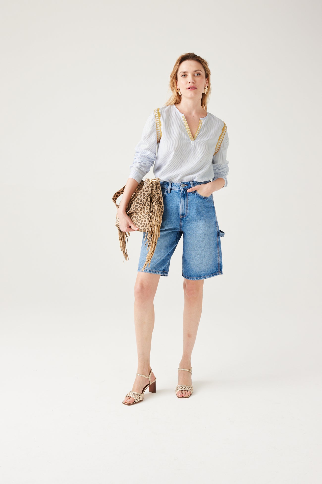 Striped tunic - Navy blue stripes