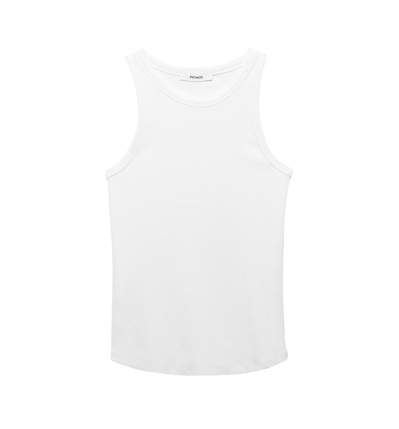 Rib cotton vest top - Ecru