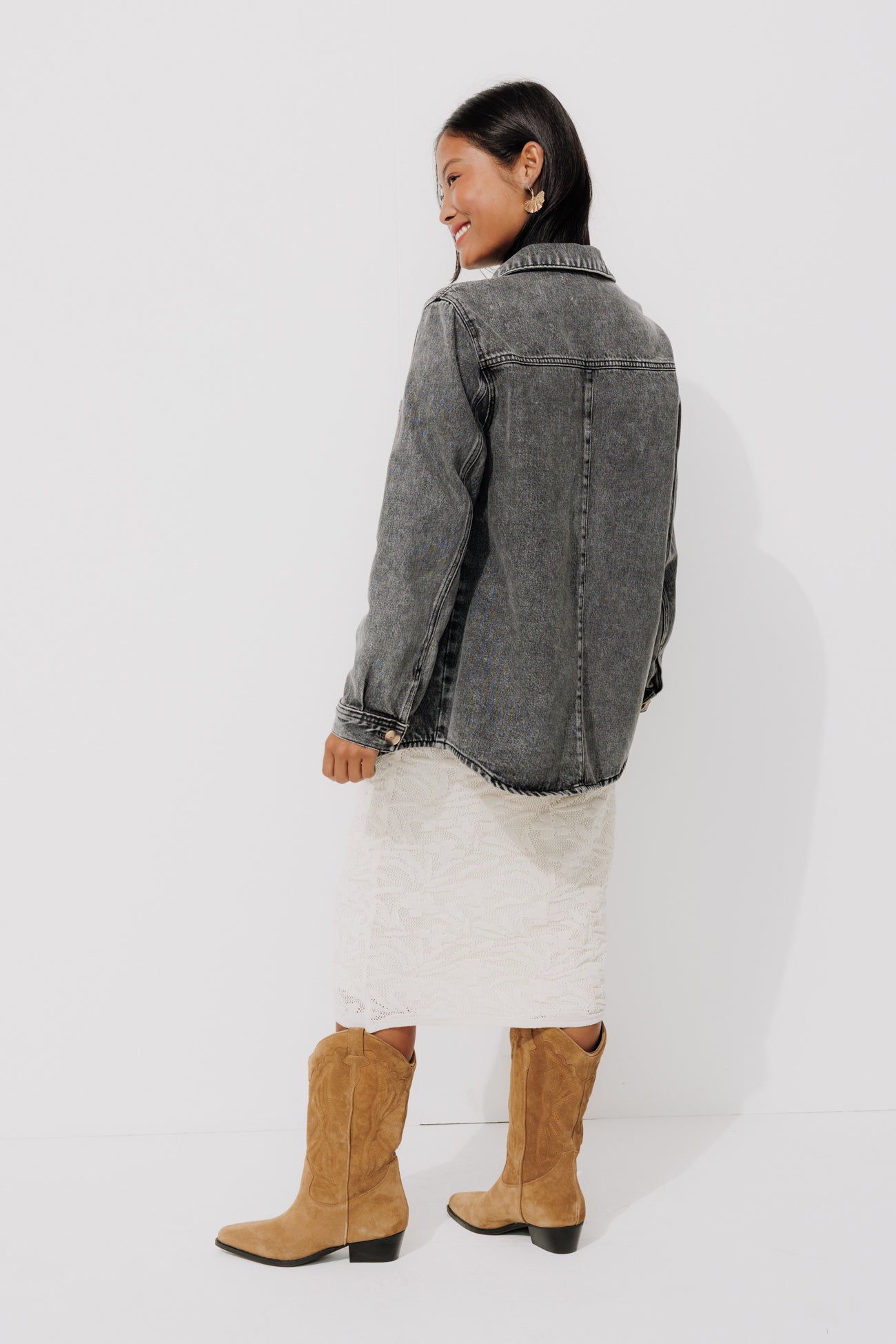 ALMA canvas overshirt - Chocolate