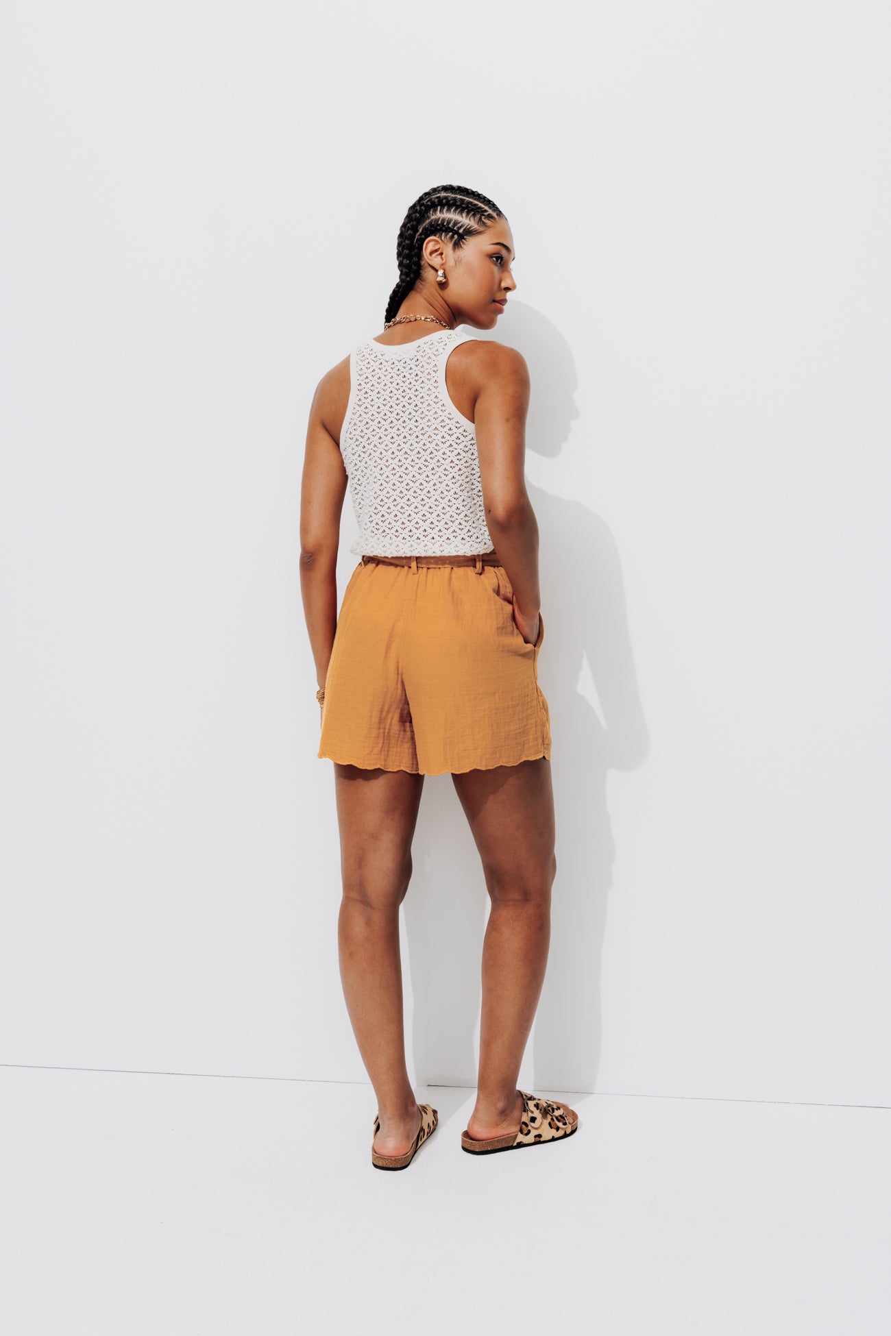 Cotton gauze shorts - Sienna