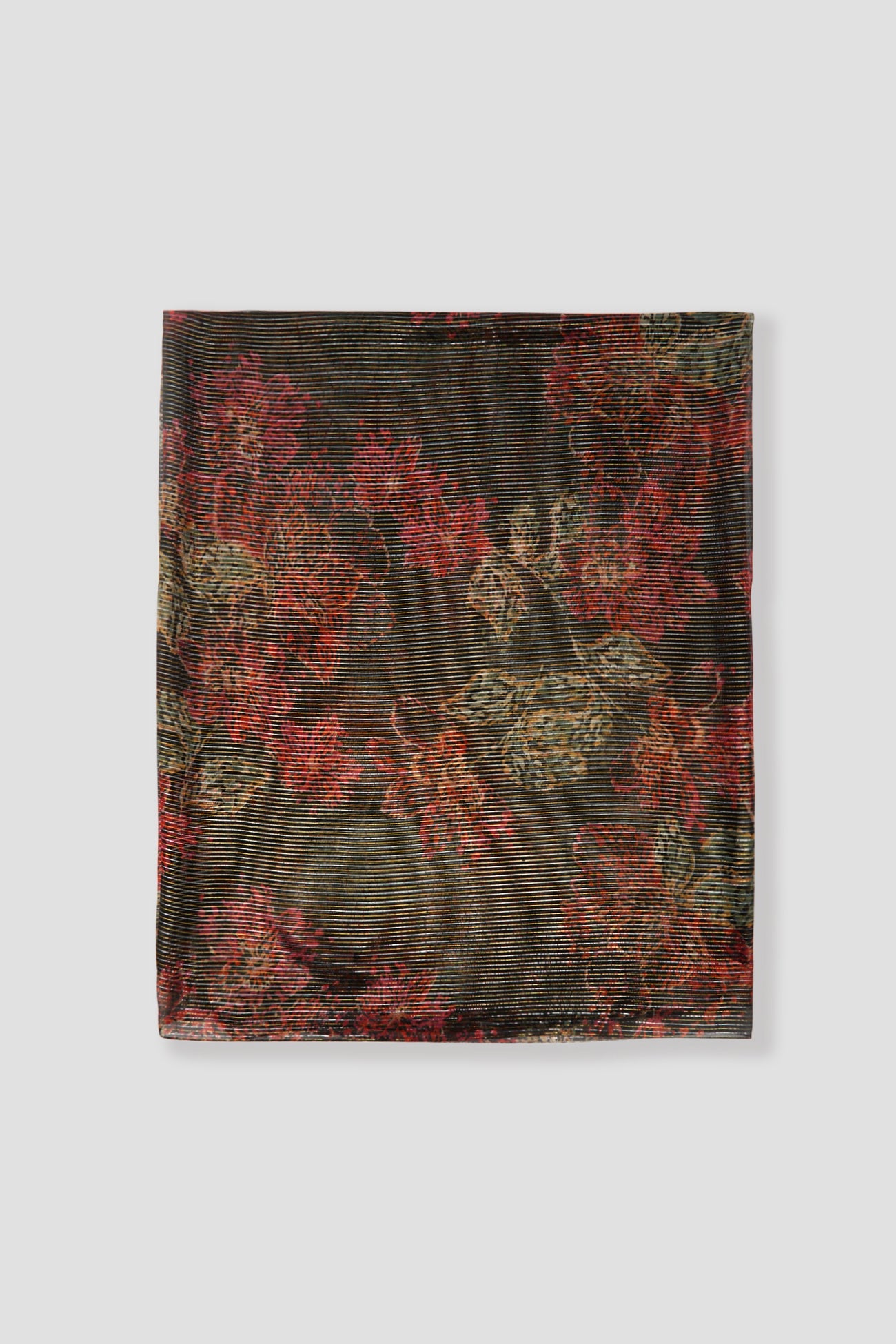 Glitzy patterned scarf - Black print