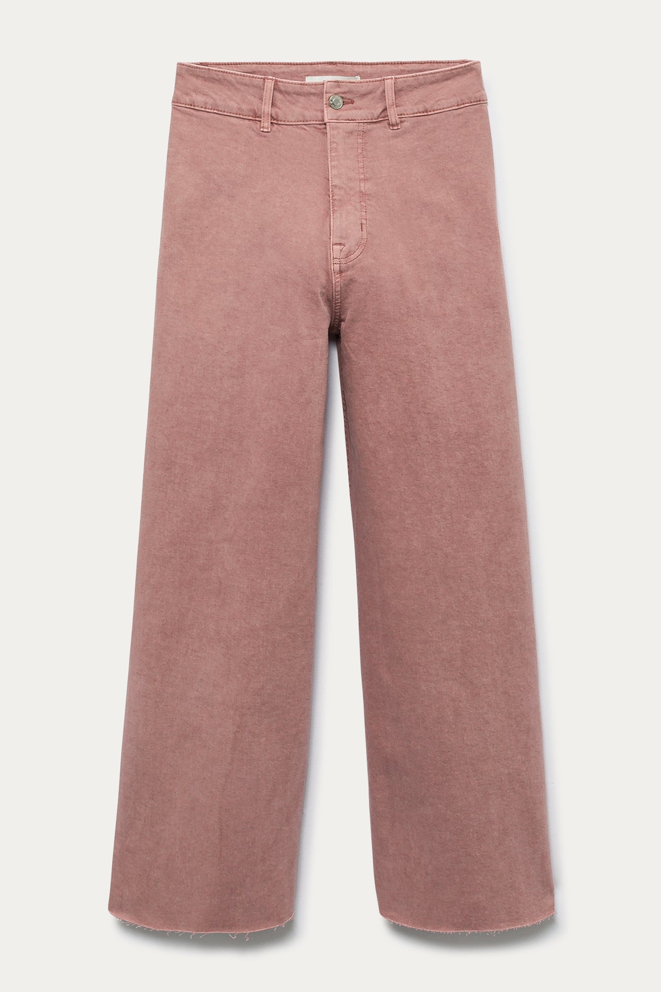 Raw cut high-waist trousers - Blue
