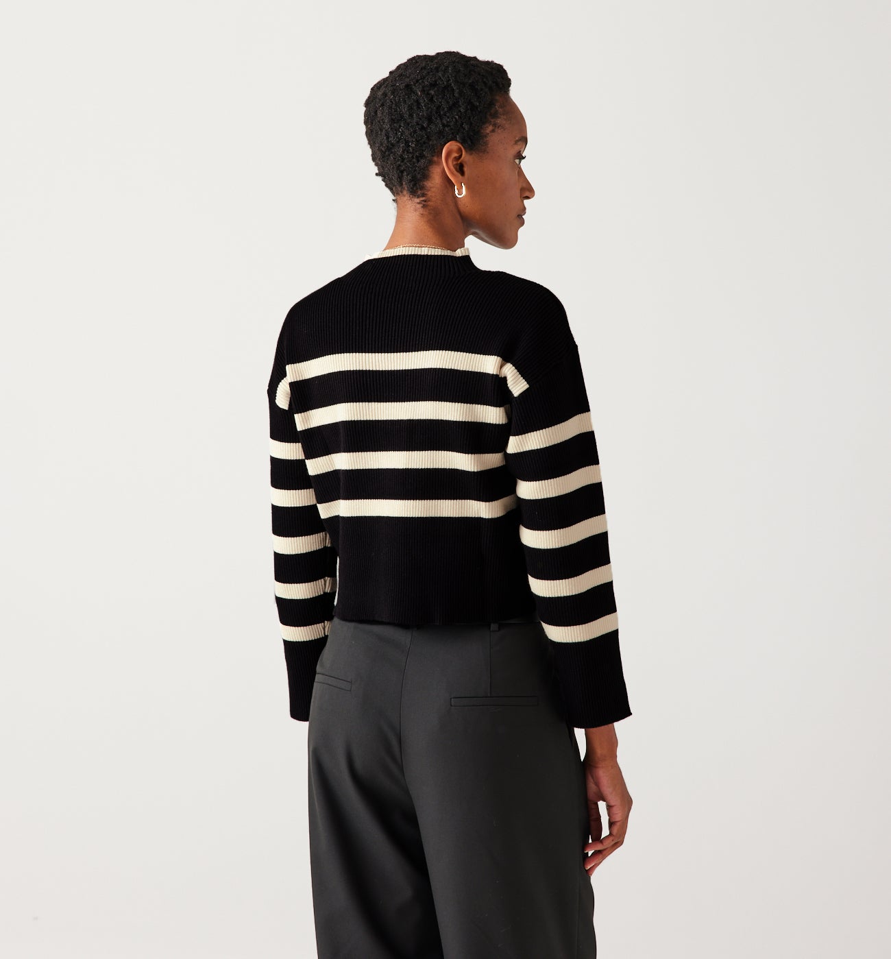 Ribbed nautical jumper - Red stripes