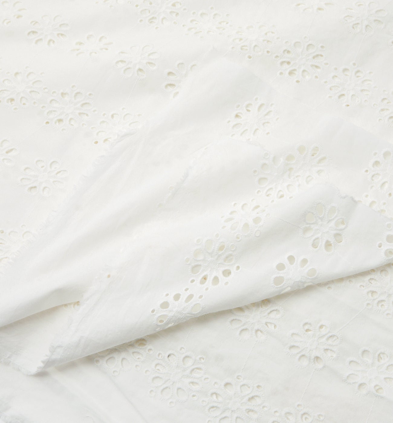 Broderie anglaise fabric cut - Anise green