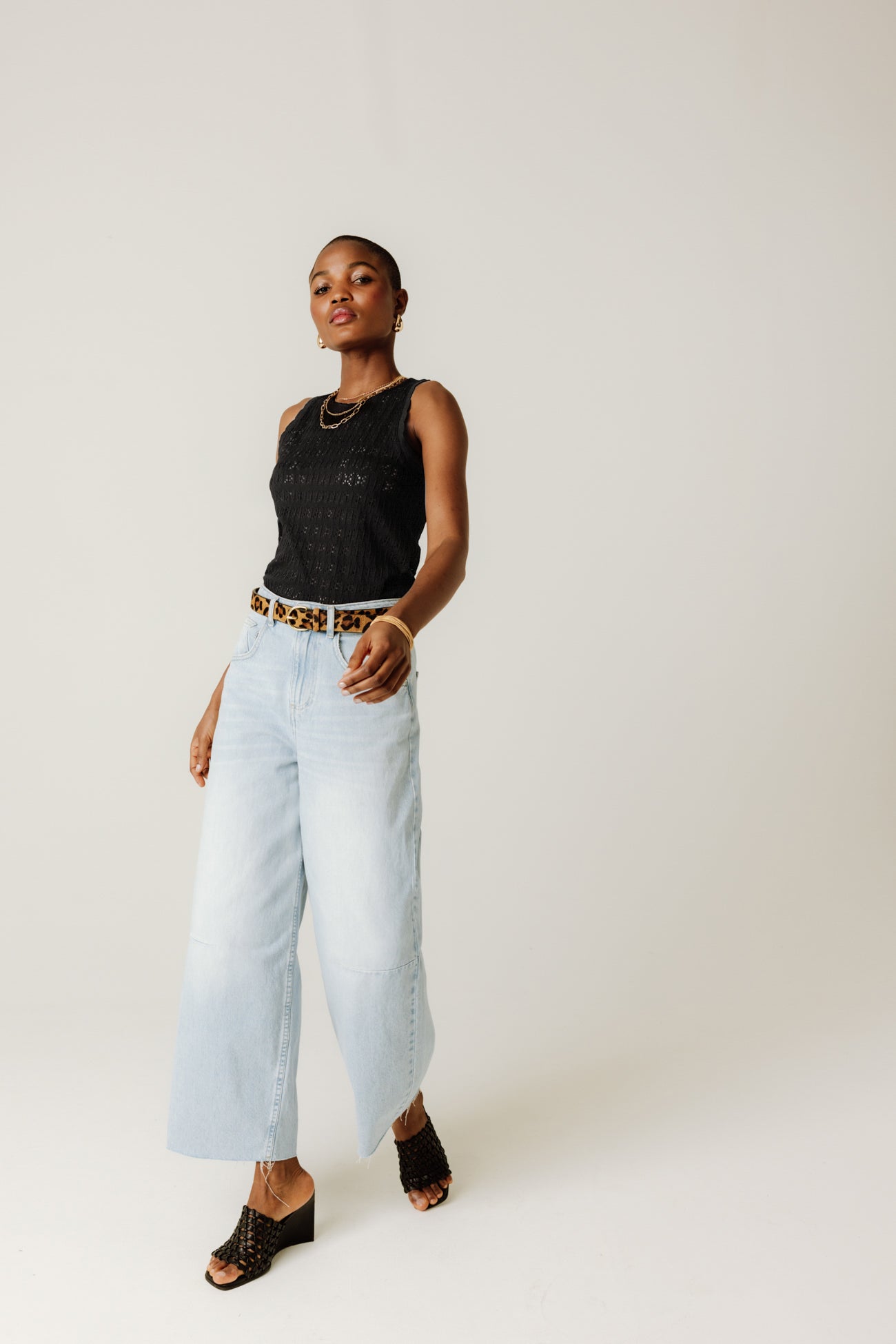 Openwork t-shirt - Beige