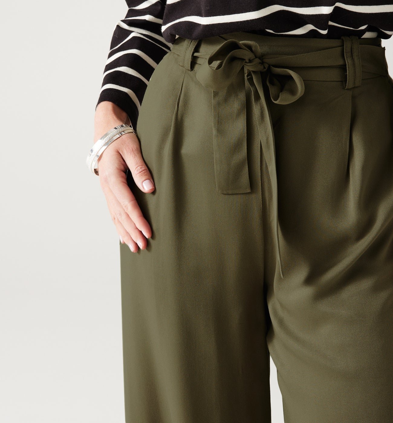 High-waist wideleg trousers - Blue