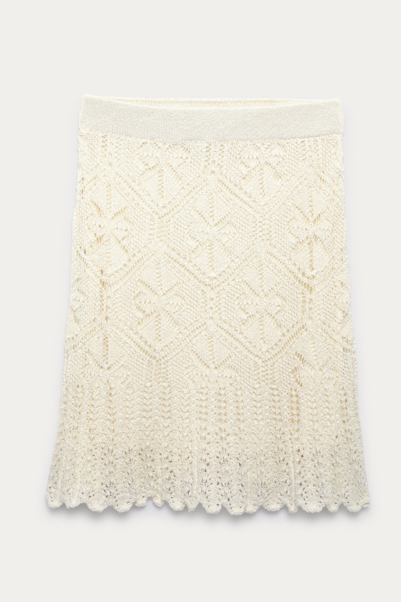 Short crochet skirt - Soft chestnut