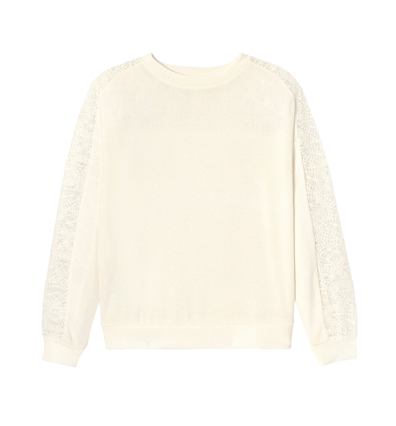 Soft top with lace detail - Ecru