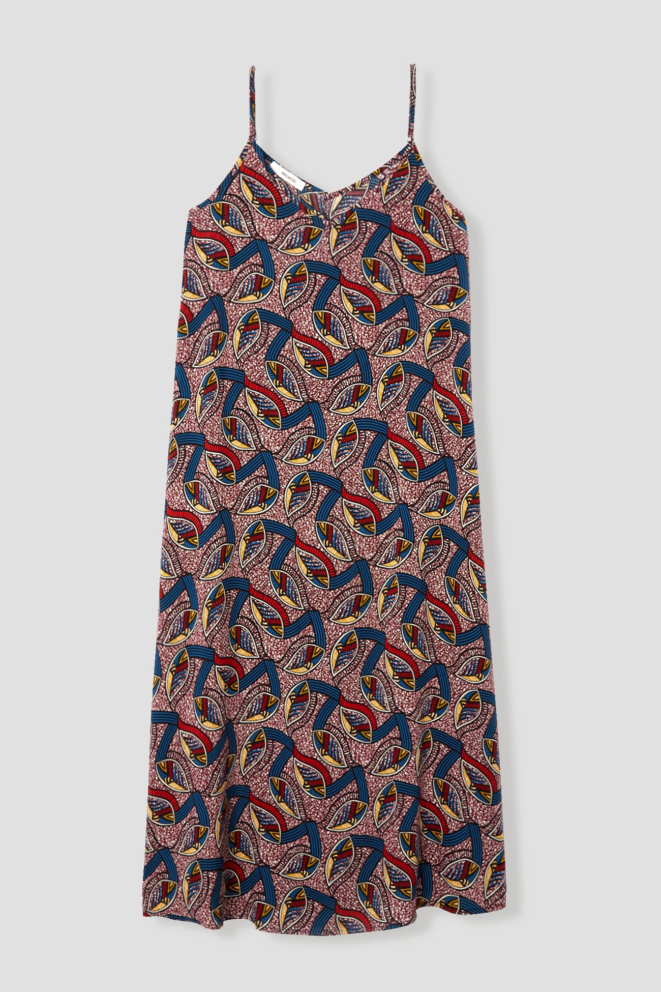 Mid-length patterned dress - Multicolour print