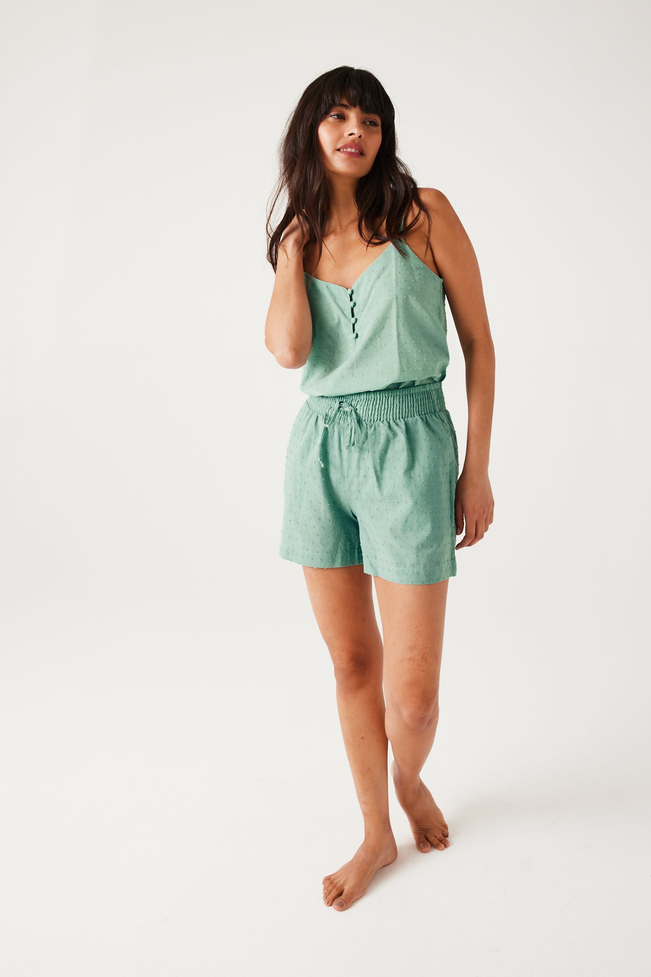 Plumetis shorts - Ecru