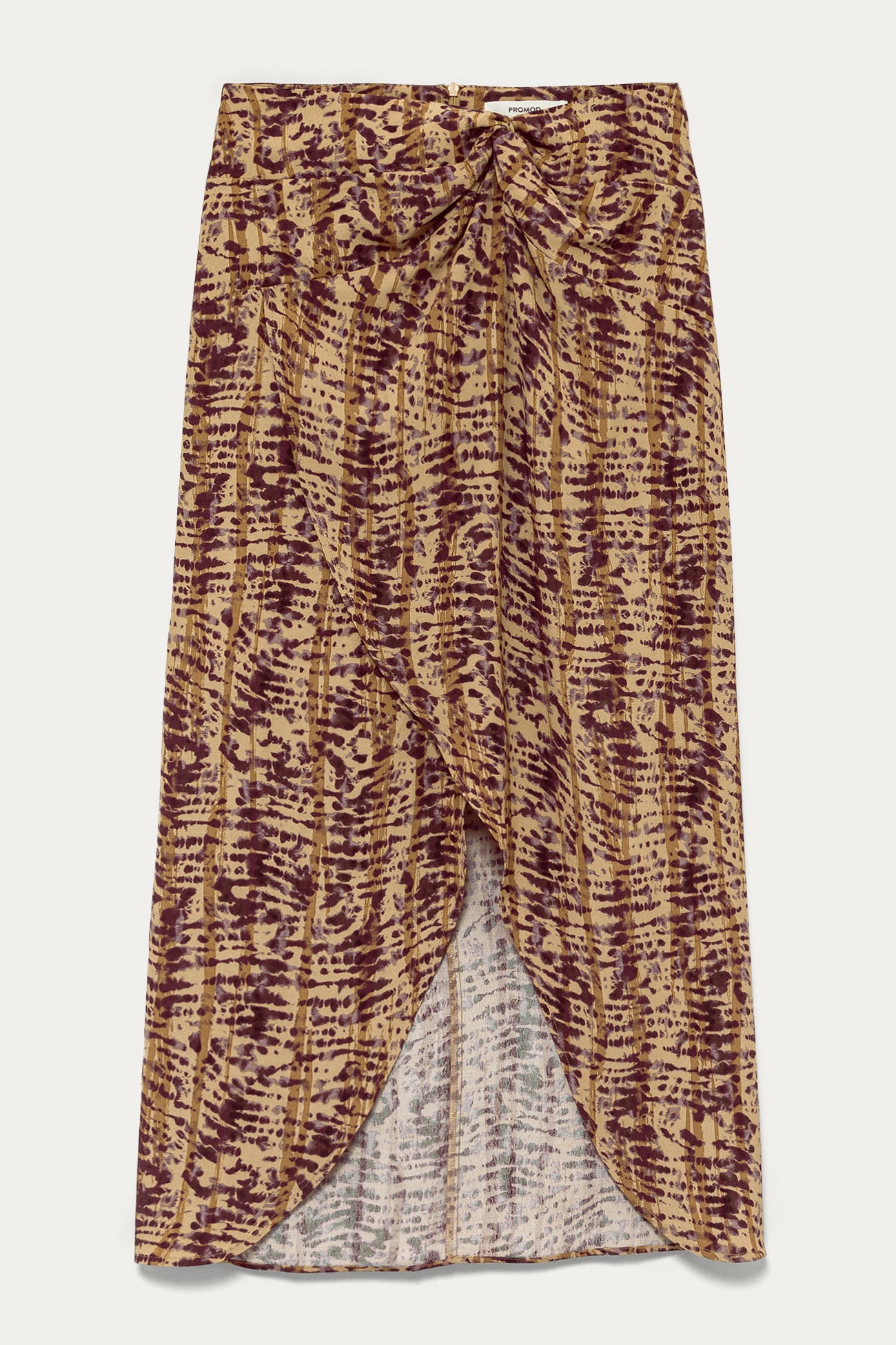 Midi patterned skirt - Ecru print