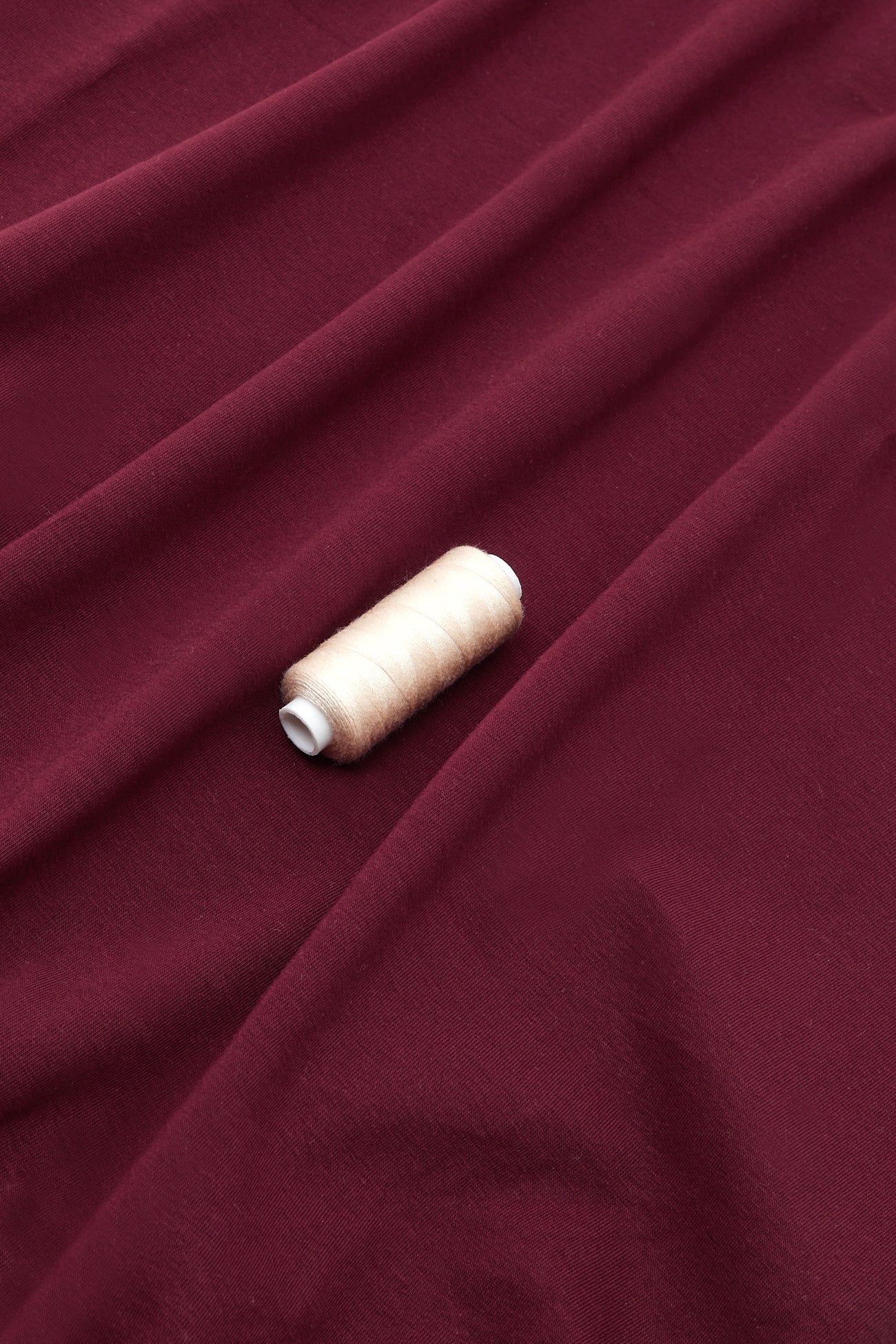 Plain cotton jersey 3m fabric - Bordeaux red