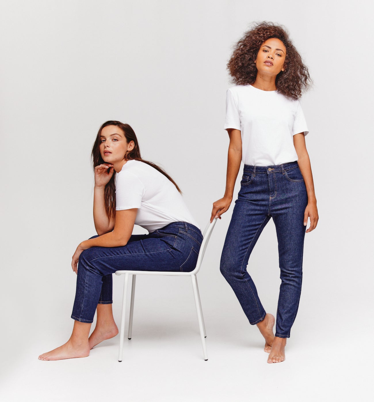 EMILE high-waist skinny jeans - Rinse denim