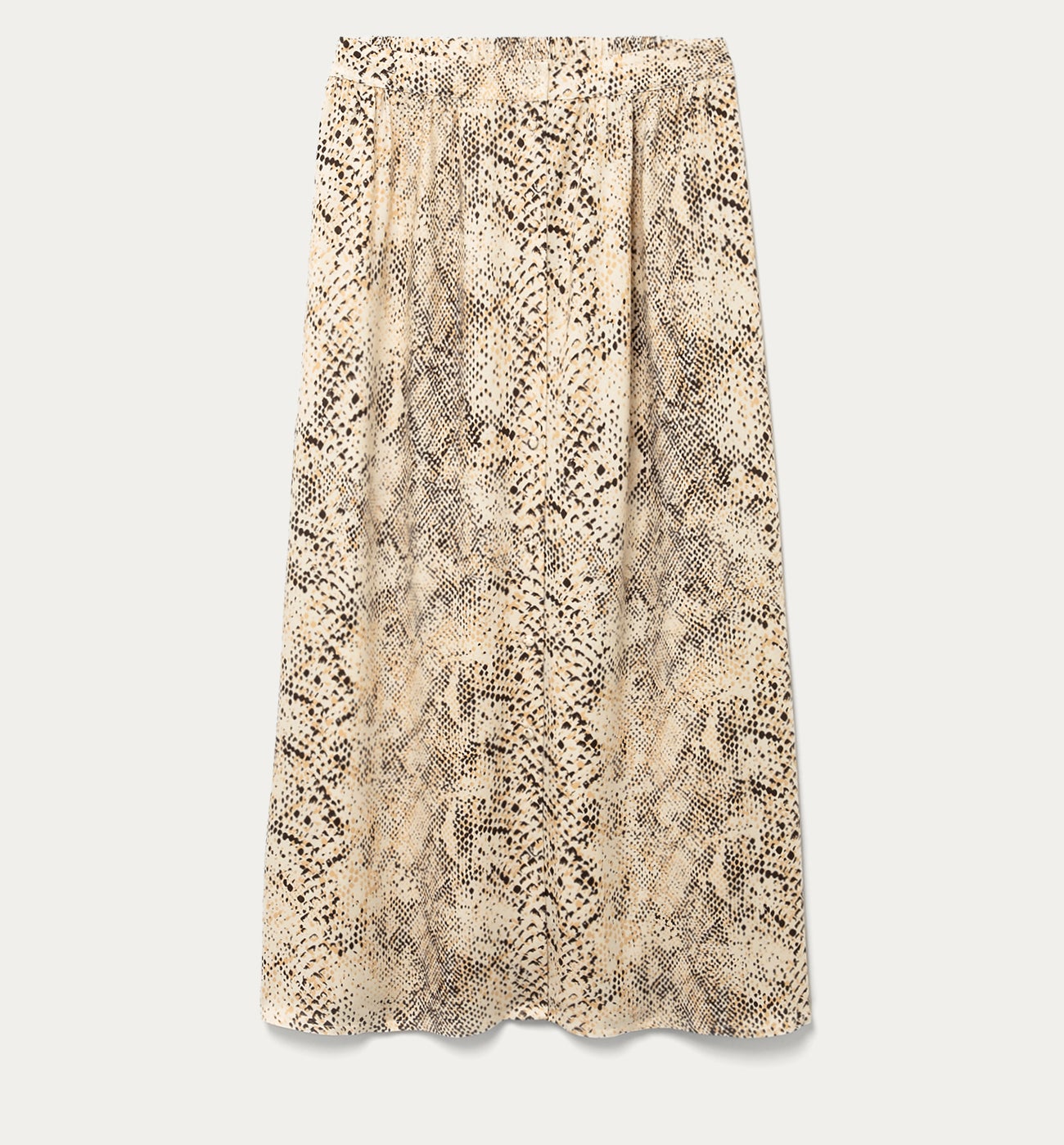 Patterned midi skirt - Beige print
