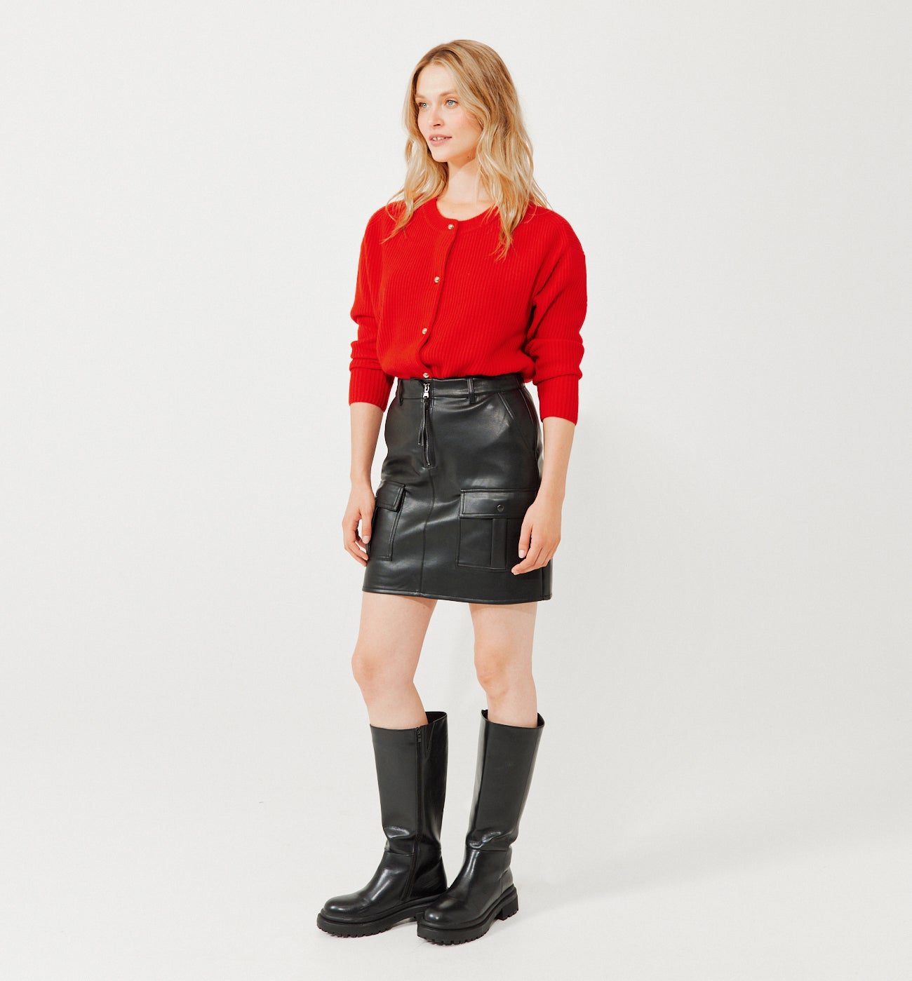 Merino wool cardigan - Beige