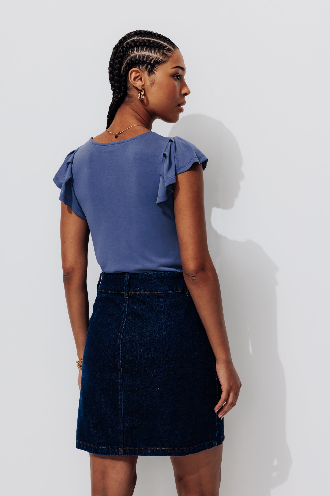 Frilly sleeved t-shirt - Light green