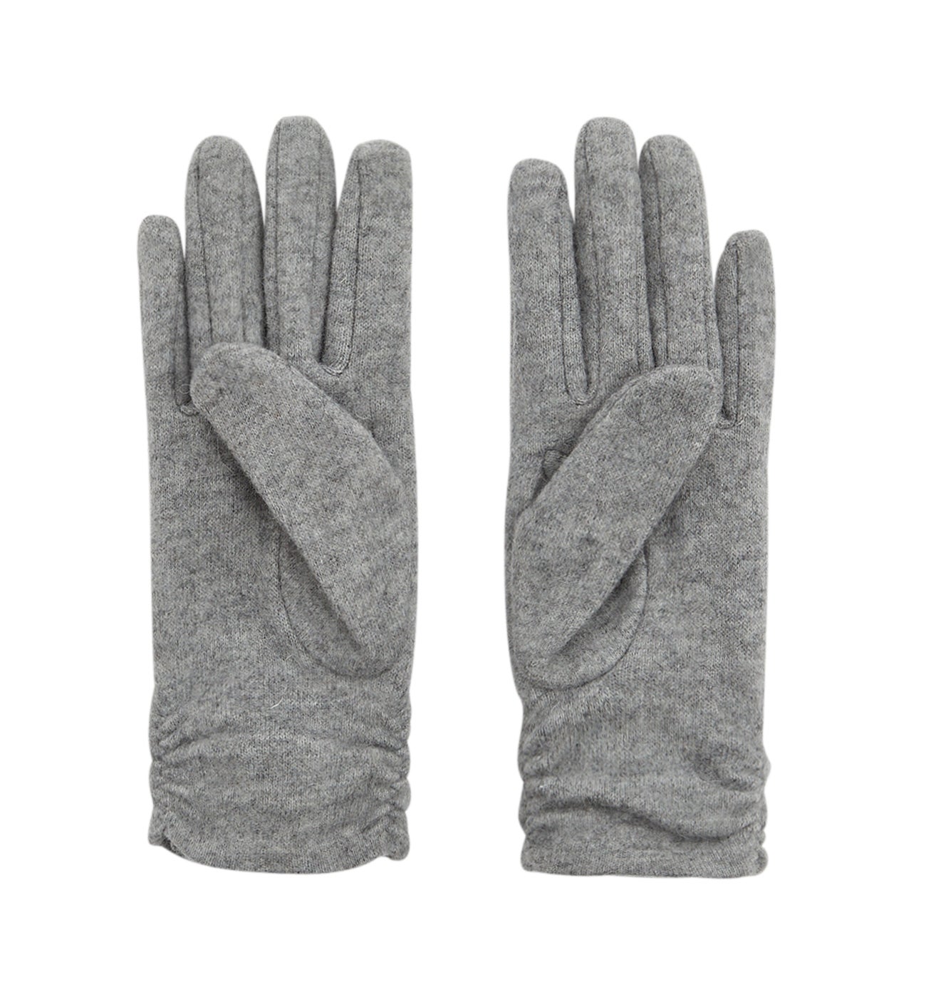Knitted gloves - Light grey