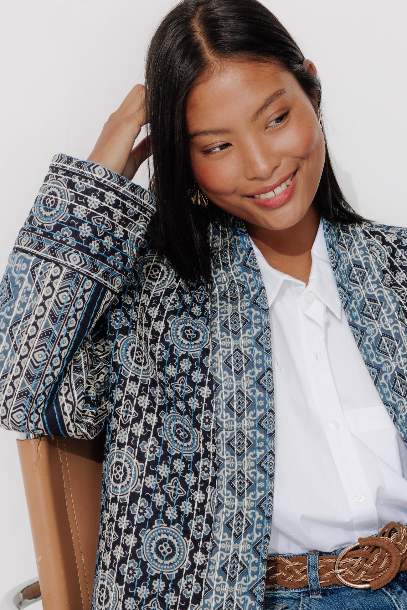 Patterned padded jacket - Multicolour print