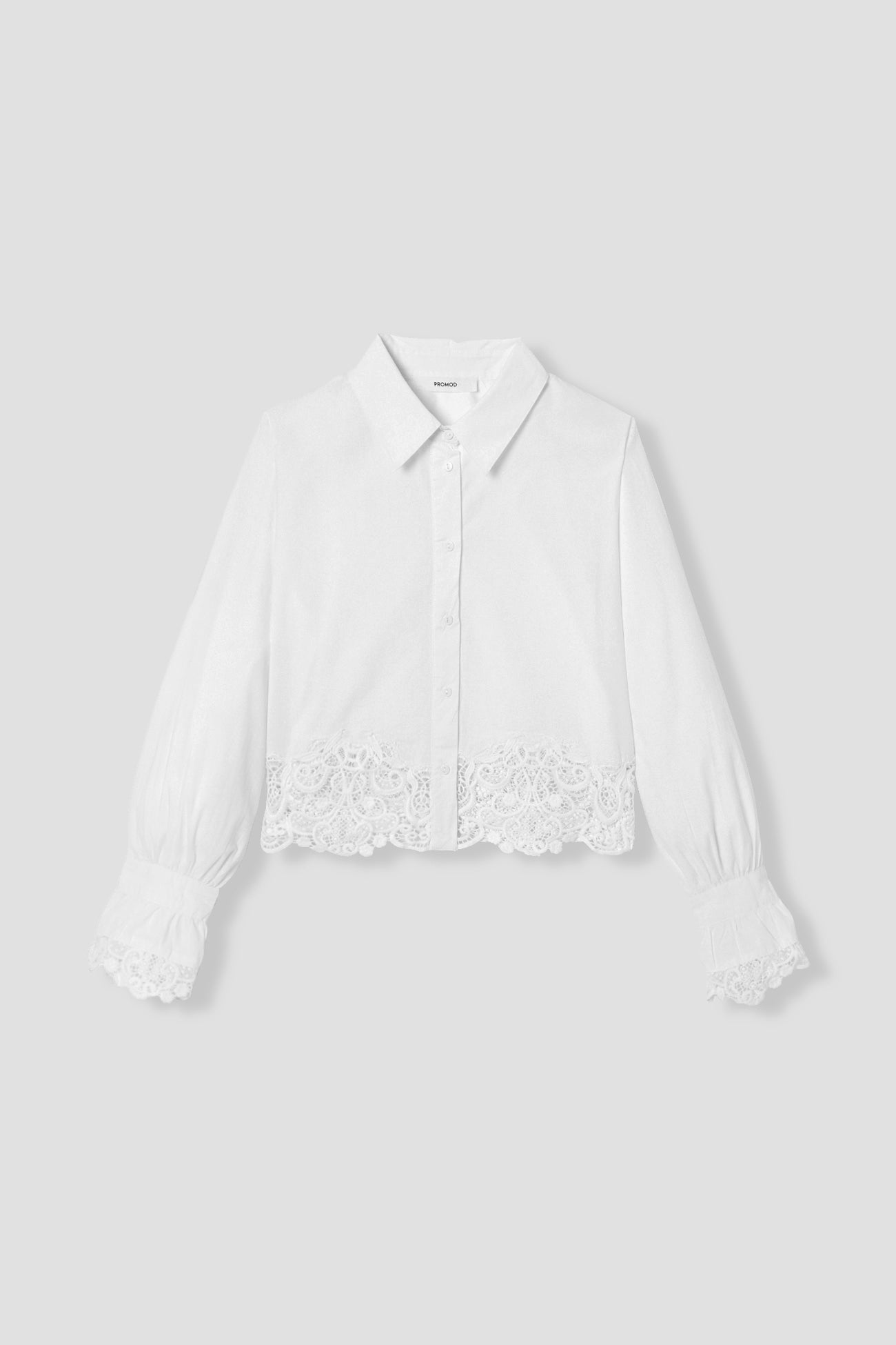 Lace-detail shirt - Black