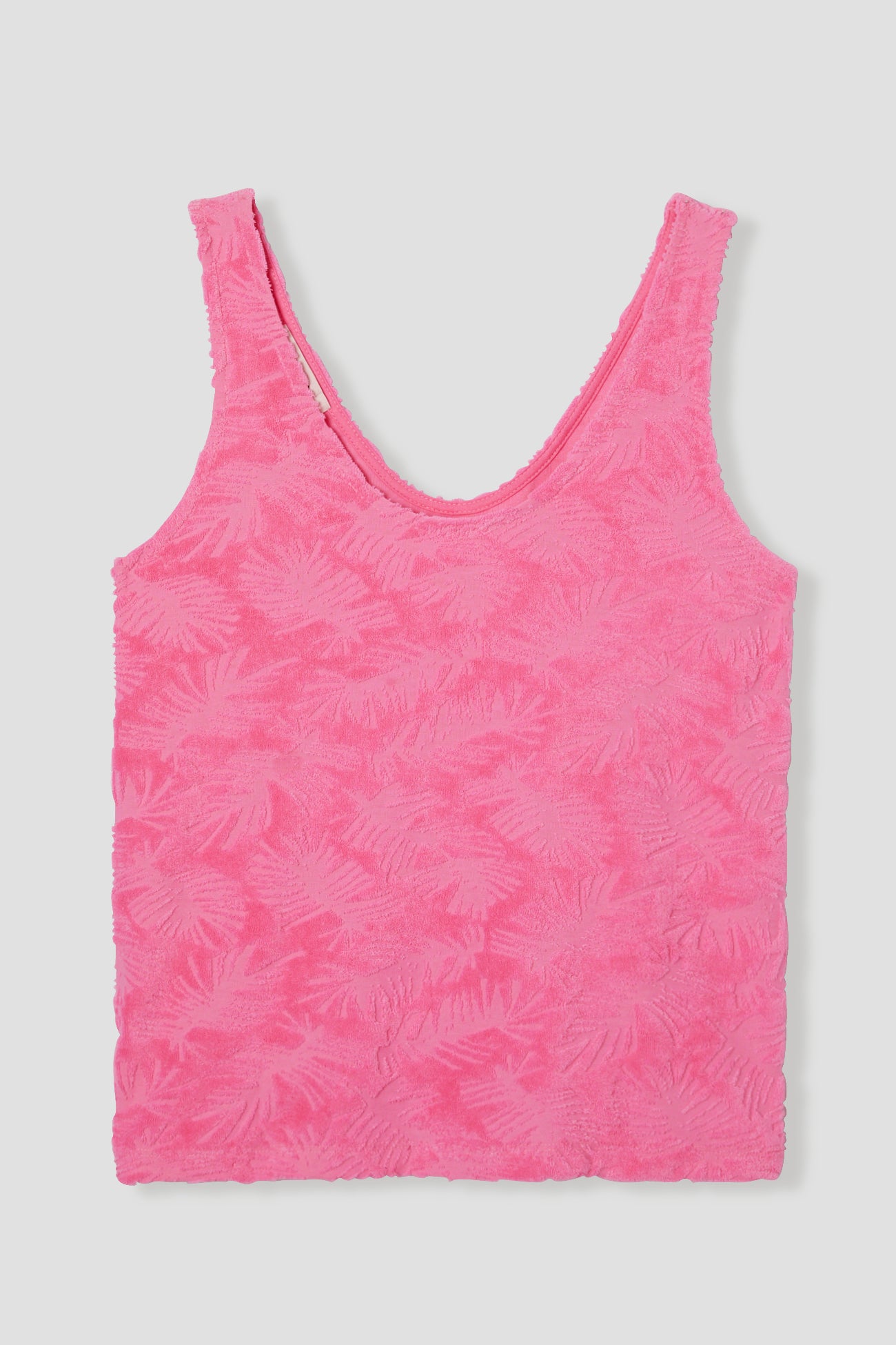 Towelling strappy top - Neon pink