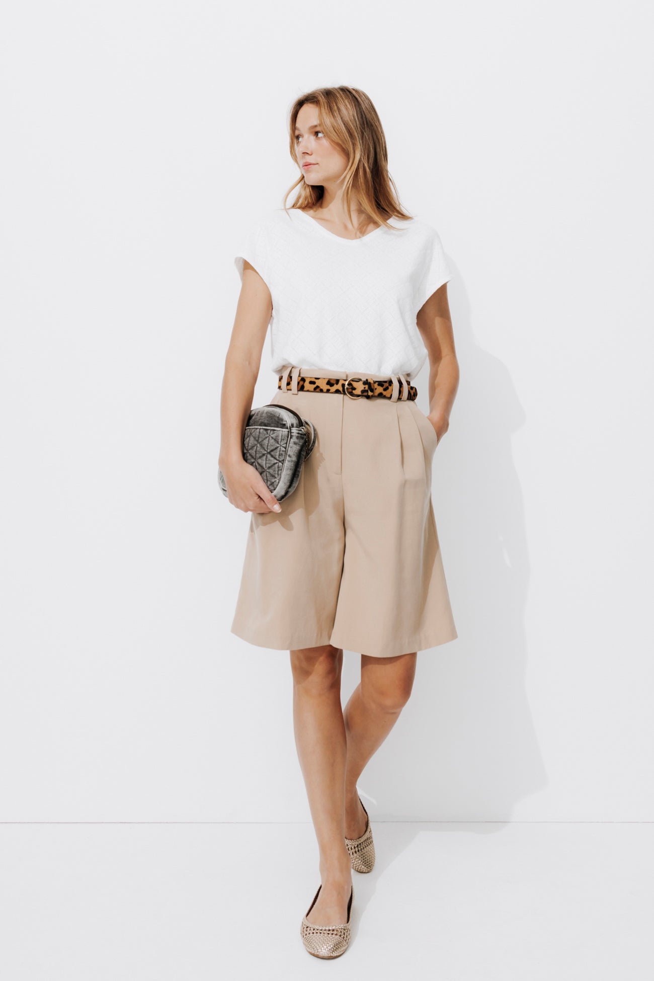 Pointelle t-shirt - Ecru