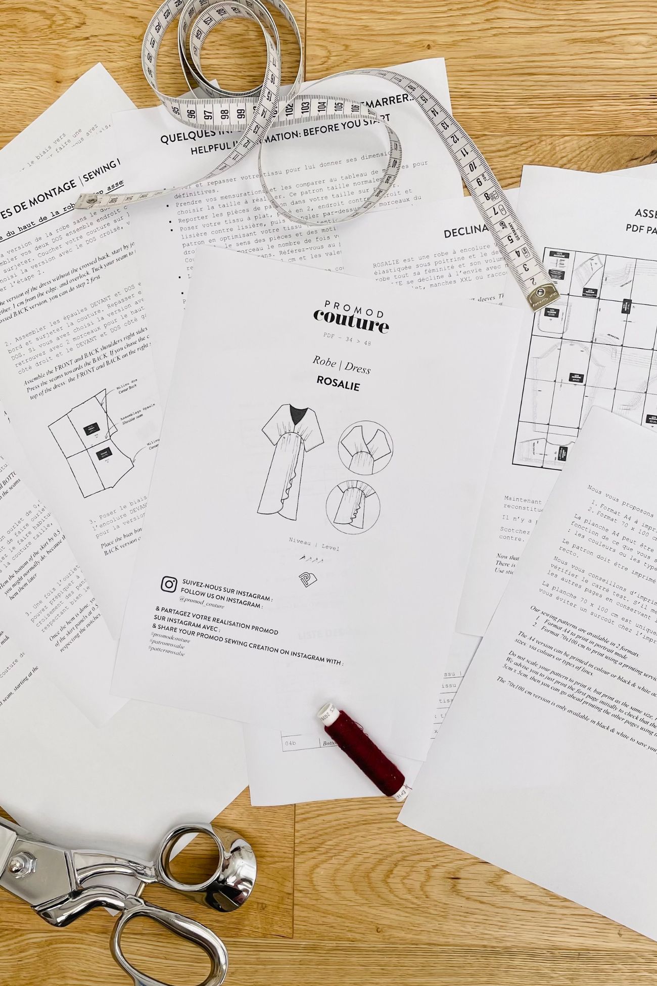 POSALIE PDF dress pattern - Sans coloris