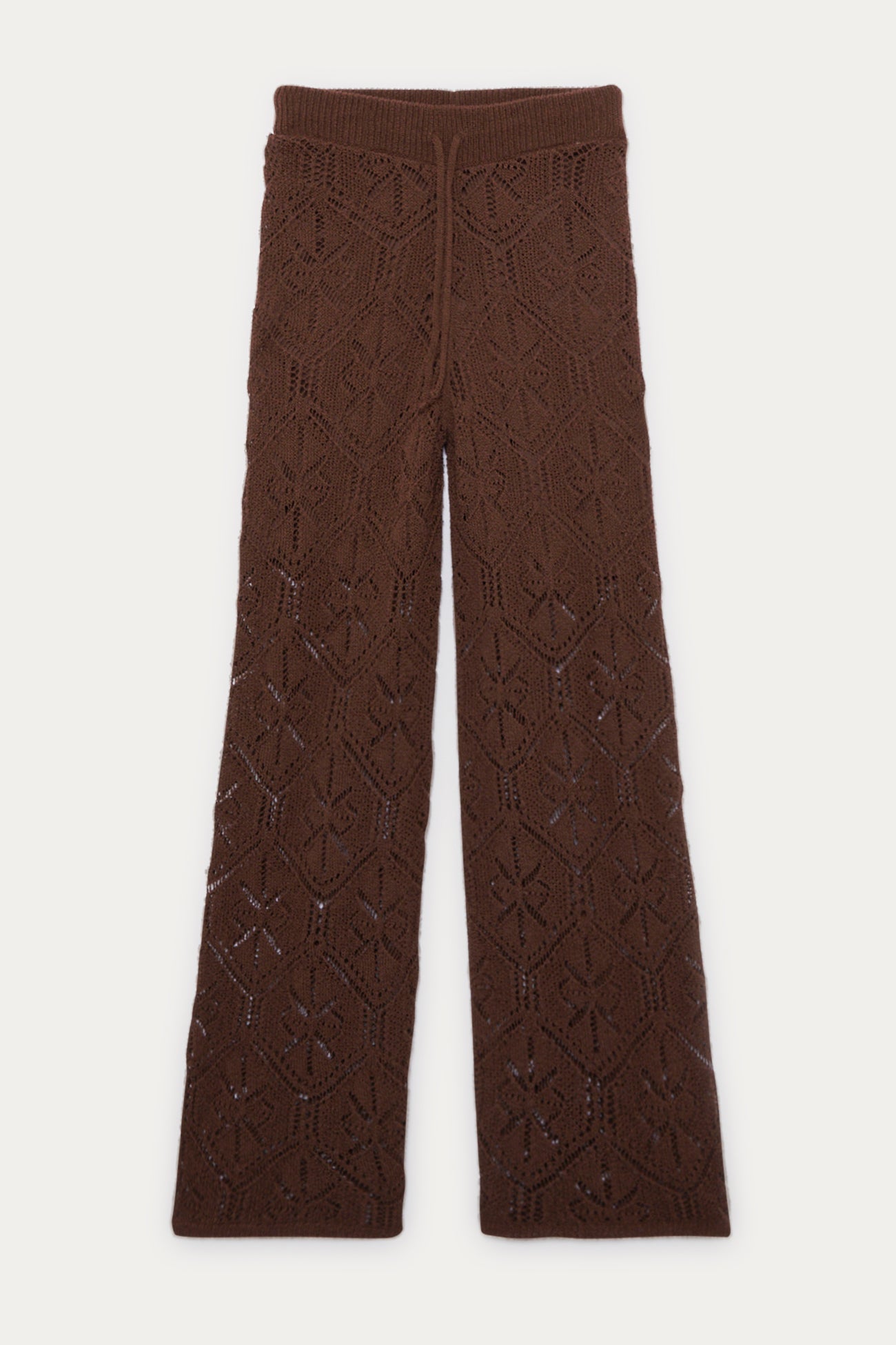 Crochet trousers - Soft chestnut