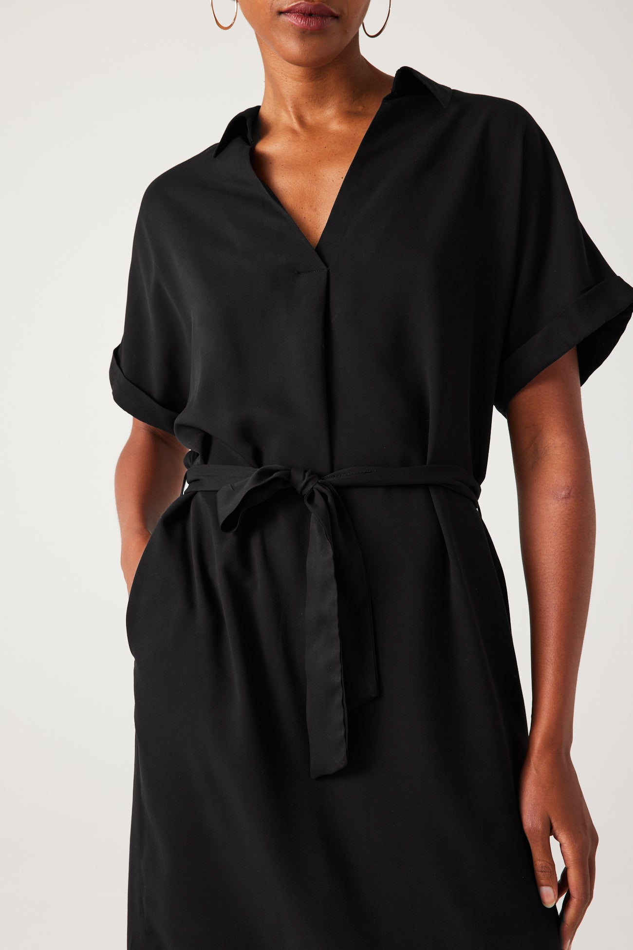 Short unicolour dress - Camel