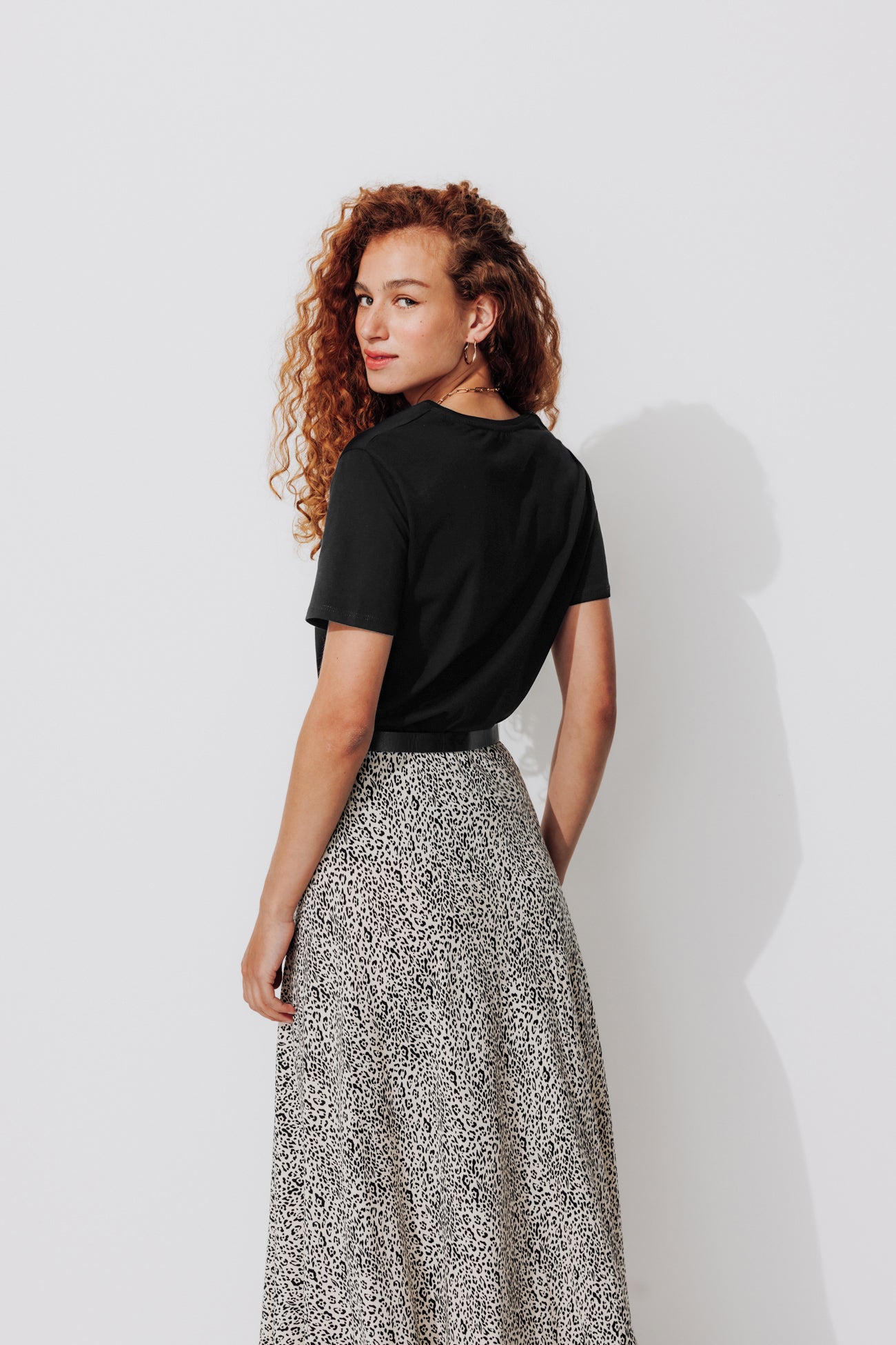 Eco-design v-neck t-shirt - Navy blue