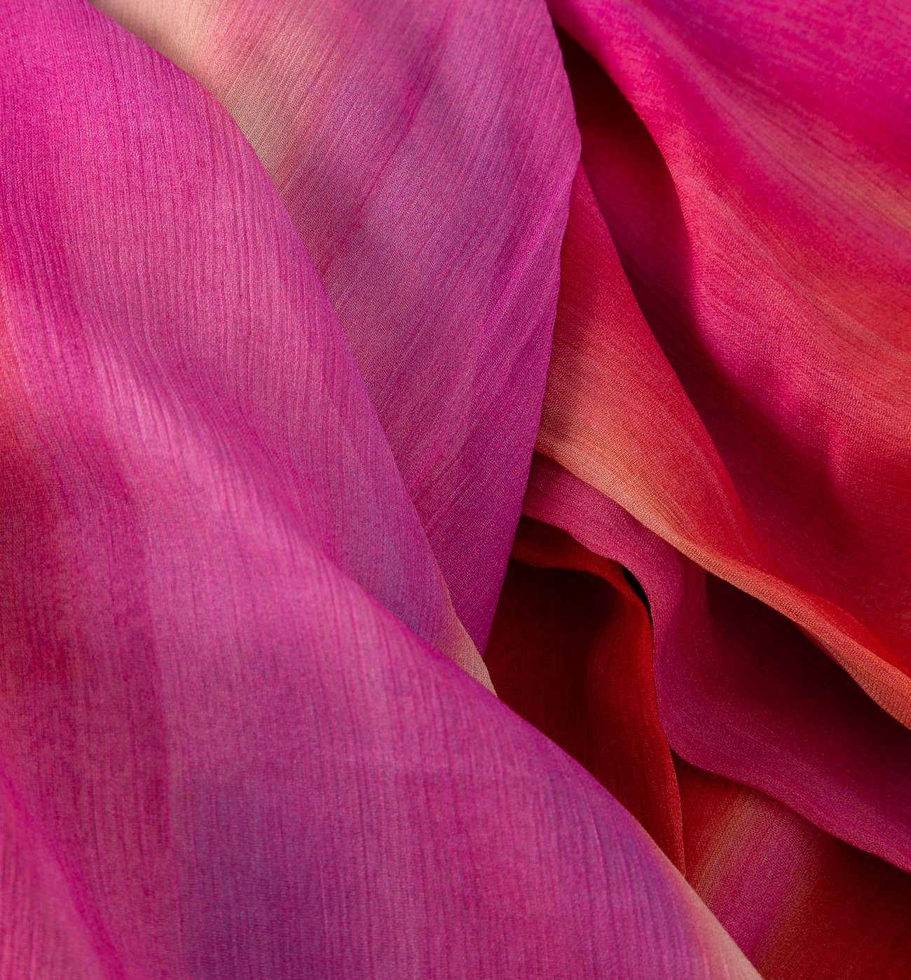 3m crepon voile fabric cut - Fuchsia print