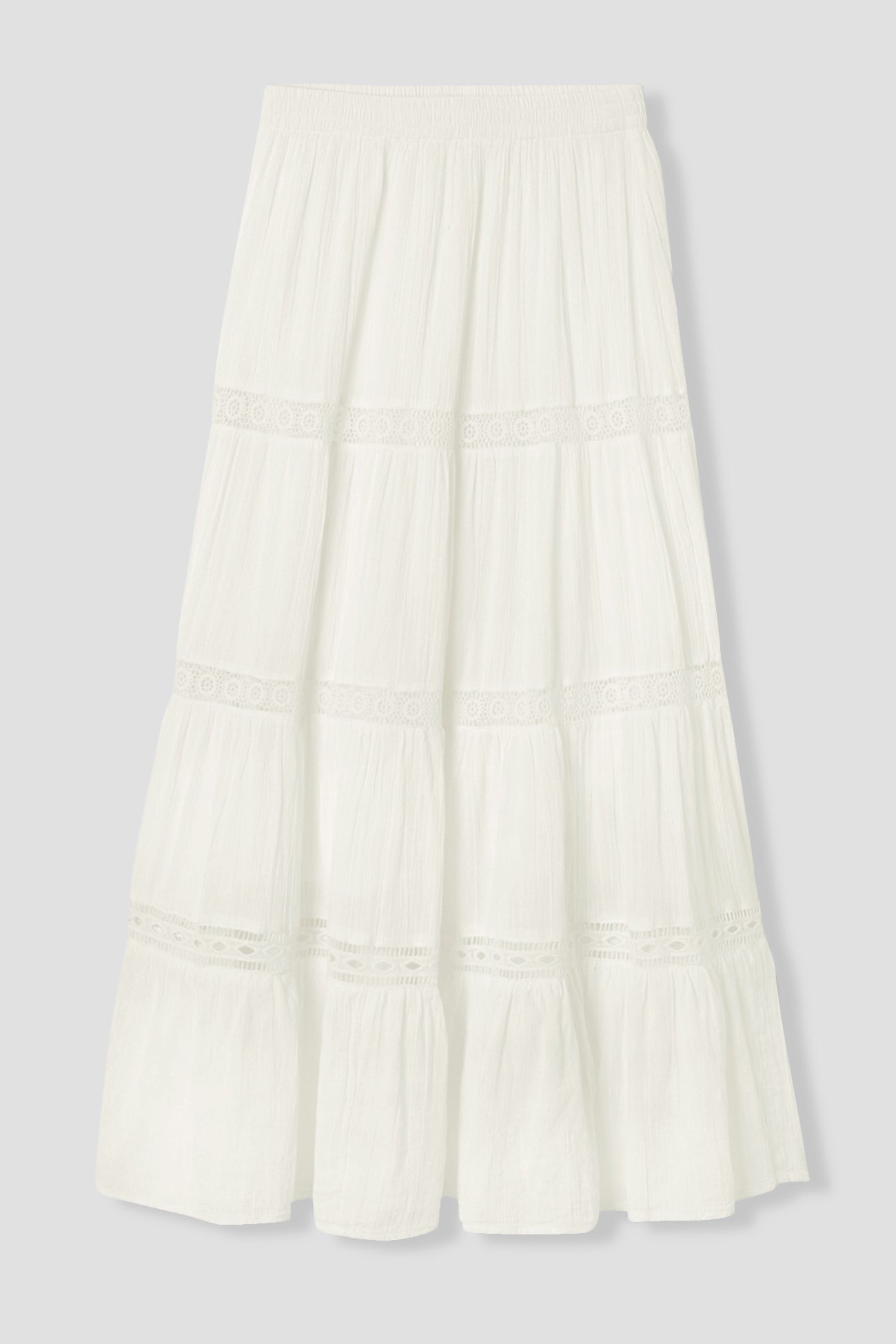 Long frilly skirt - Ecru