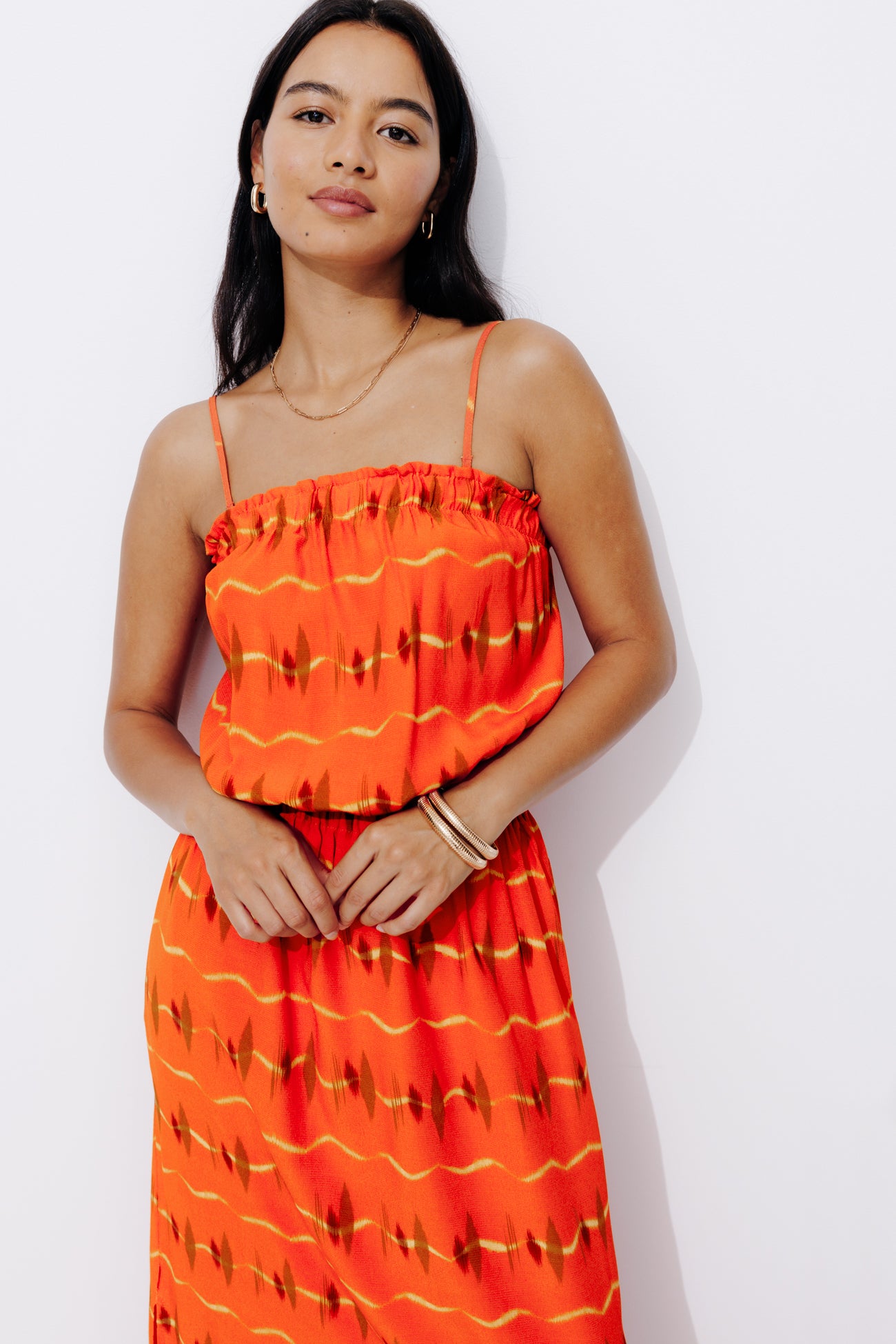 Strappy dress - Red print