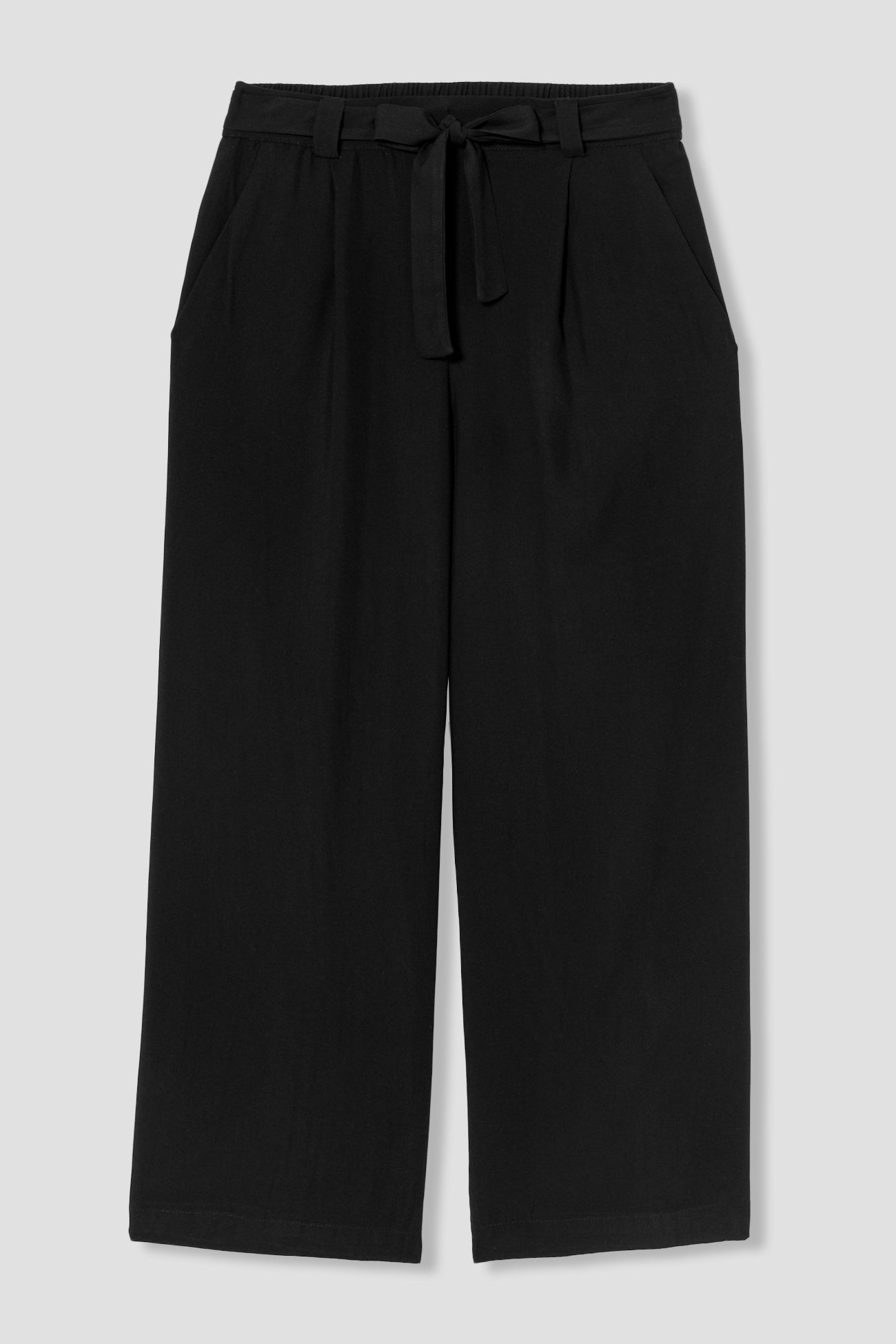 High-waist wideleg trousers - Black