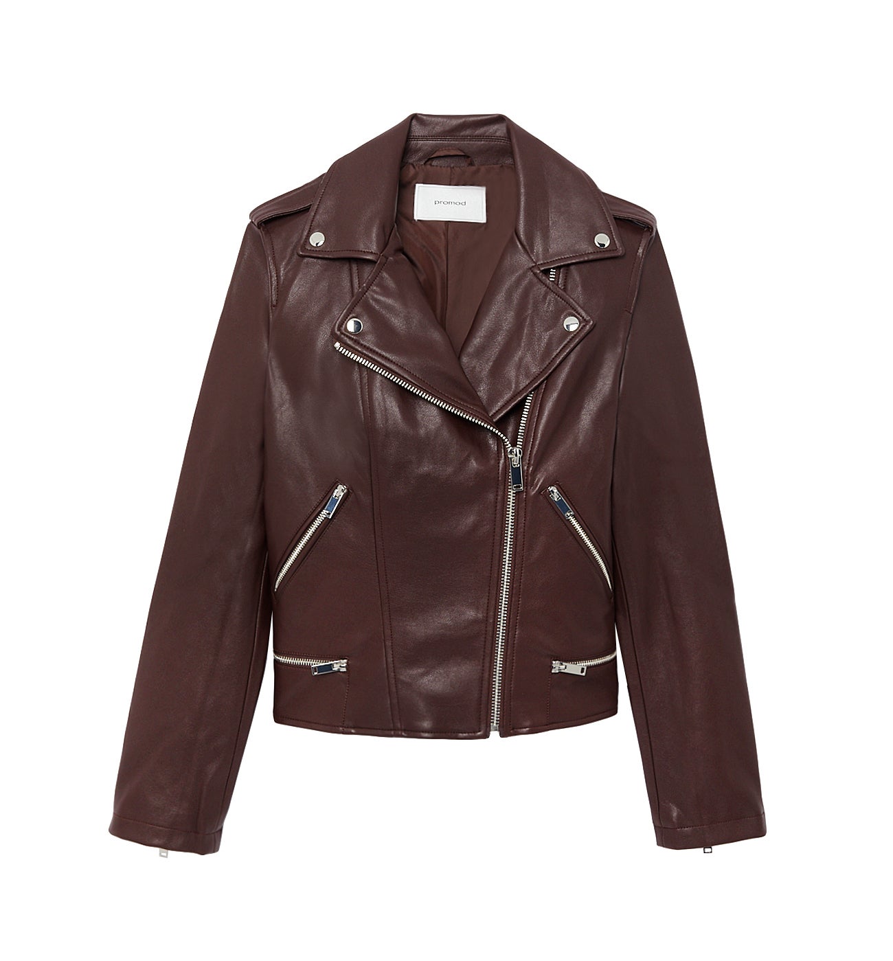 Faux leather jacket - Bordeaux red