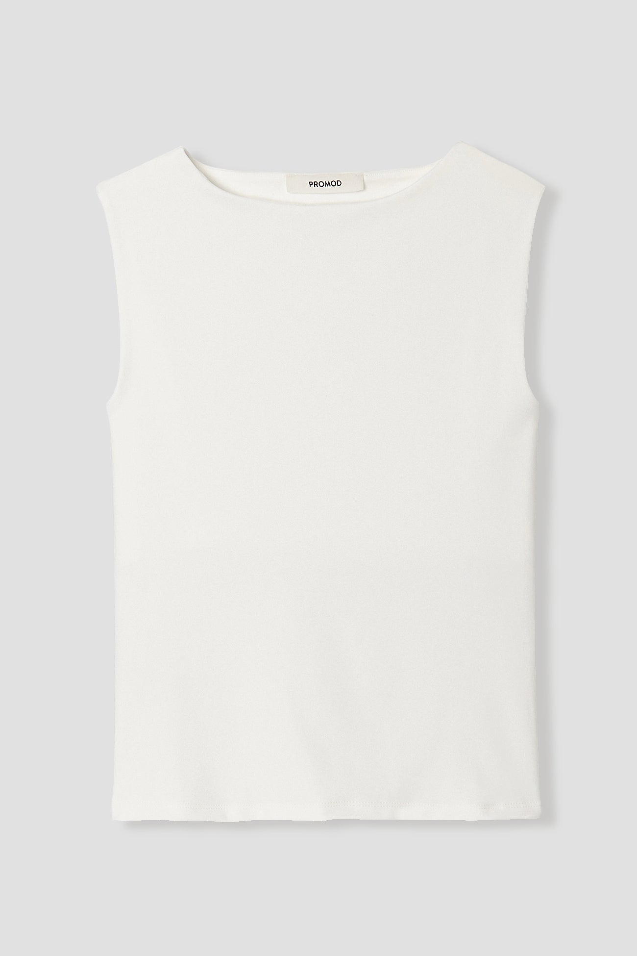 Plain sleeveless top - Ecru