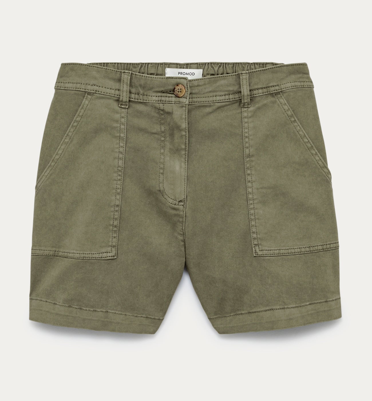 Plain canvas shorts - Beige