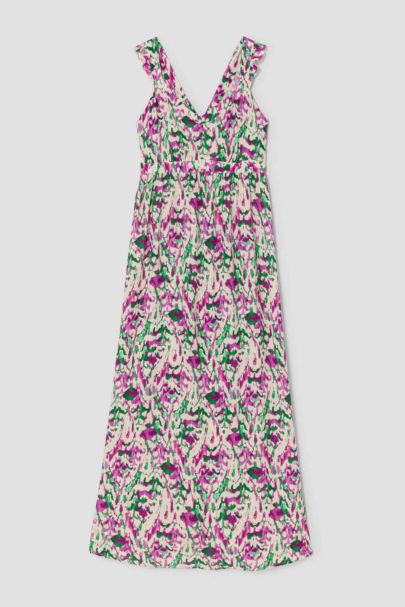 Long strappy dress - Multicolour print