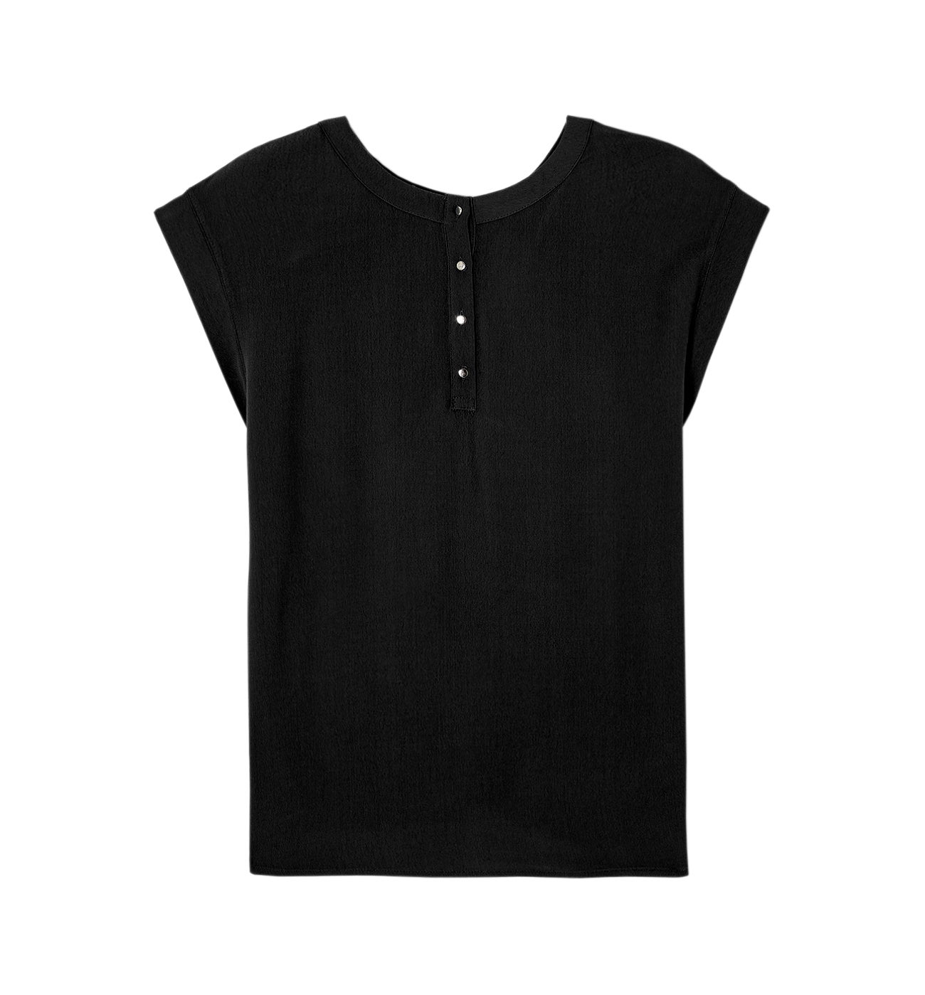 Short-sleeved blouse - Green print