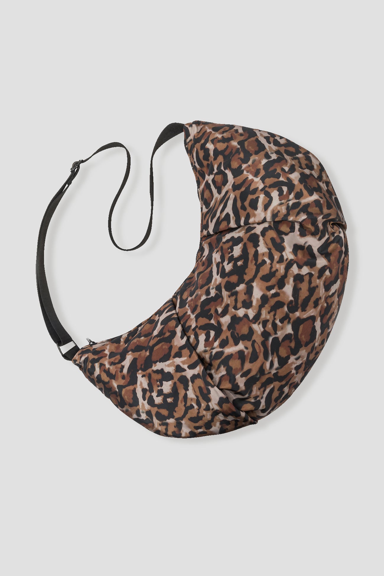 Half-moon leopard bag - Camel print