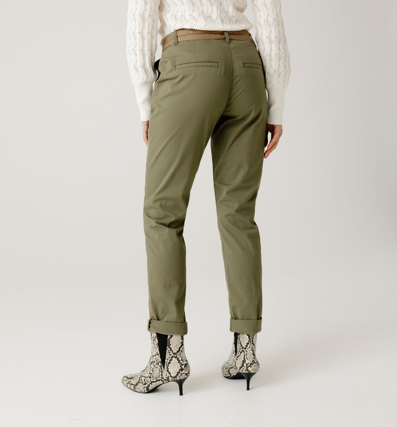 Belted chinos - Ochre