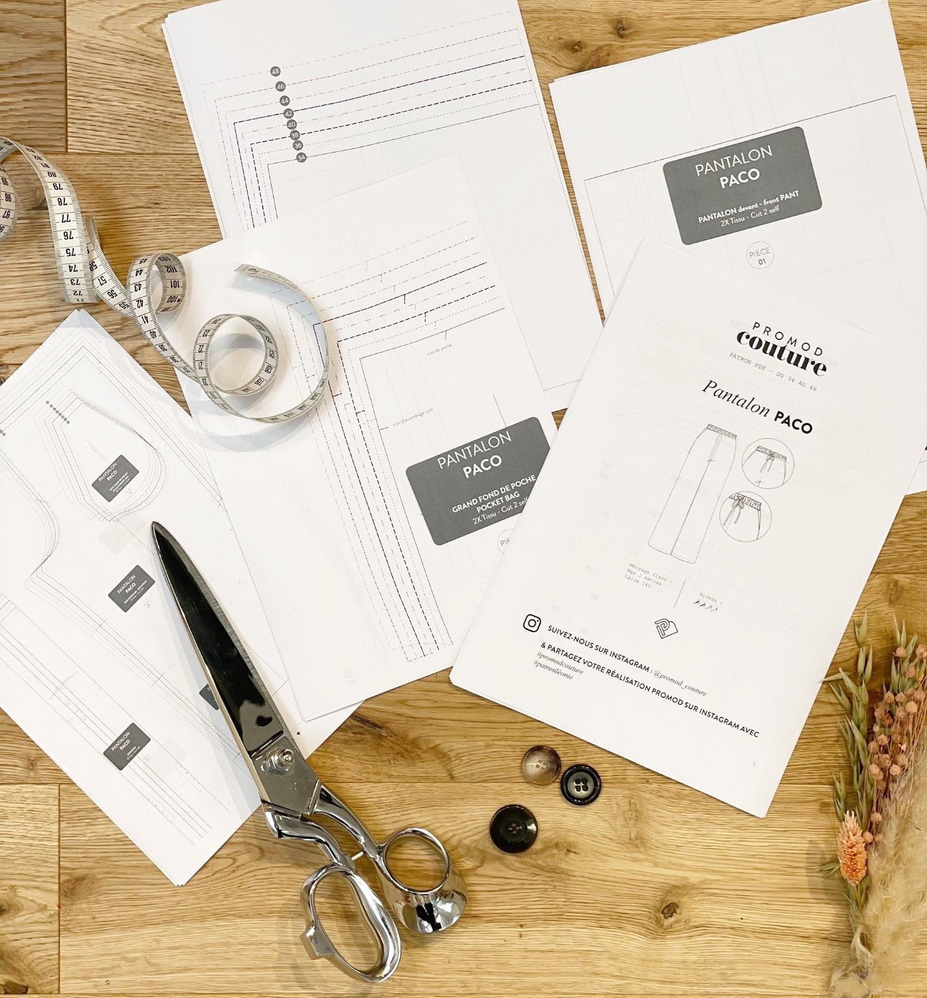 PACO trousers sewing pattern - Ecru