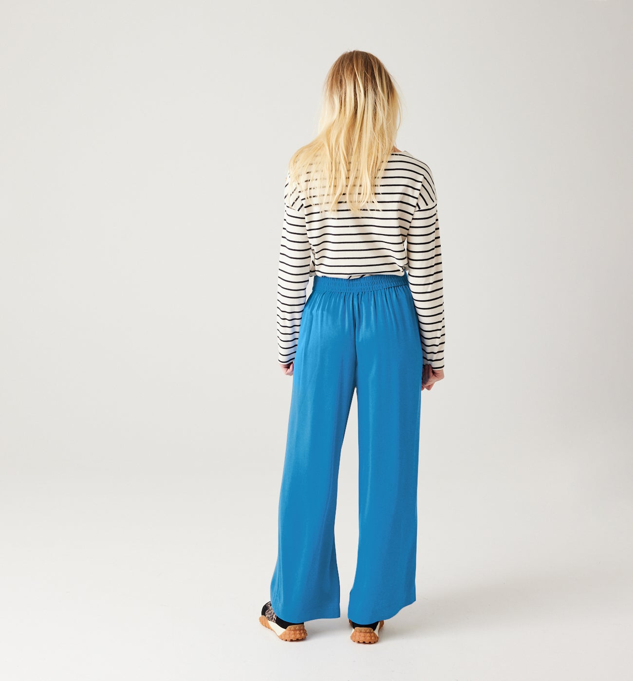 High-waist wideleg trousers - Blue