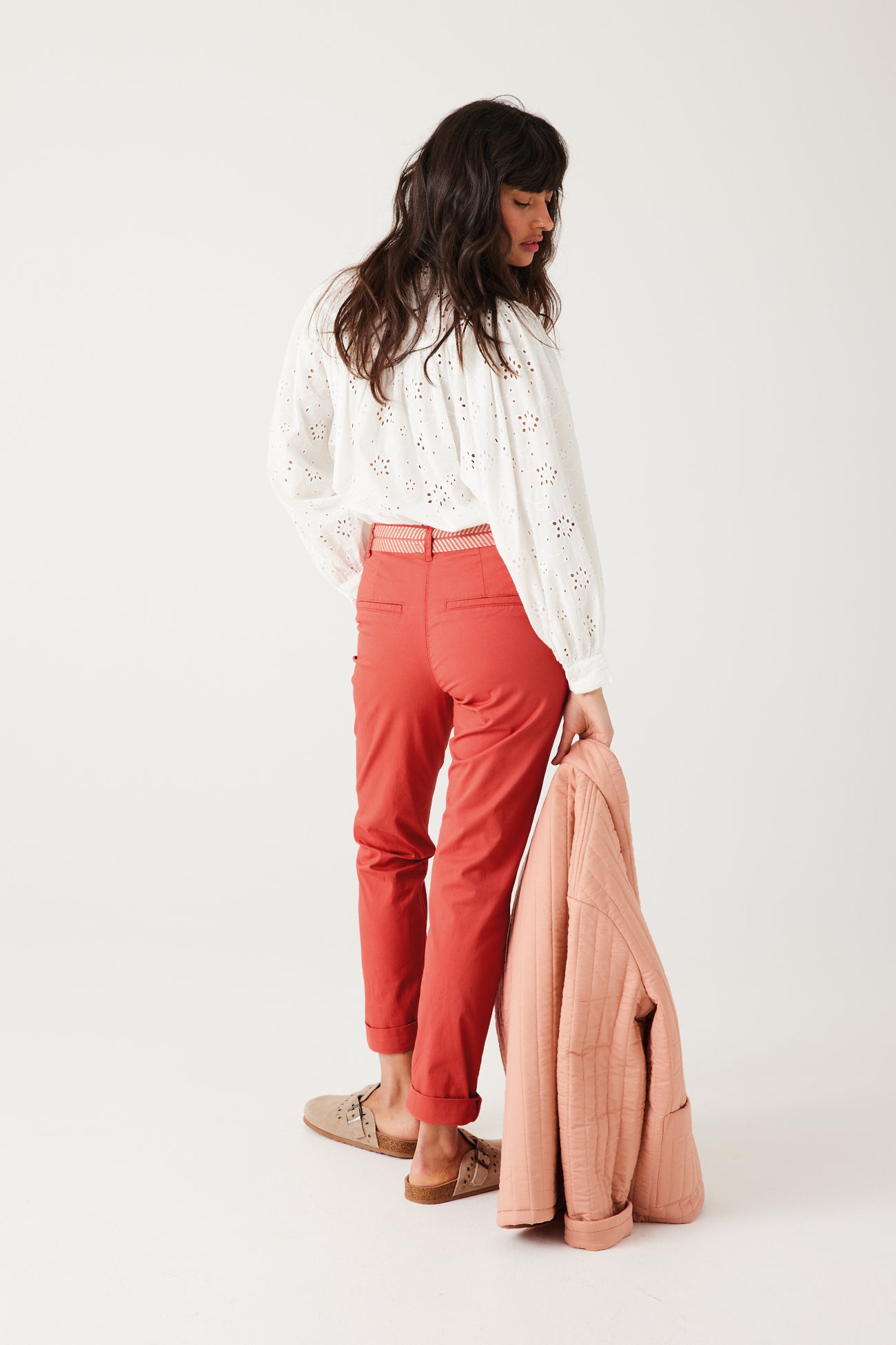 Belted chinos - Ochre