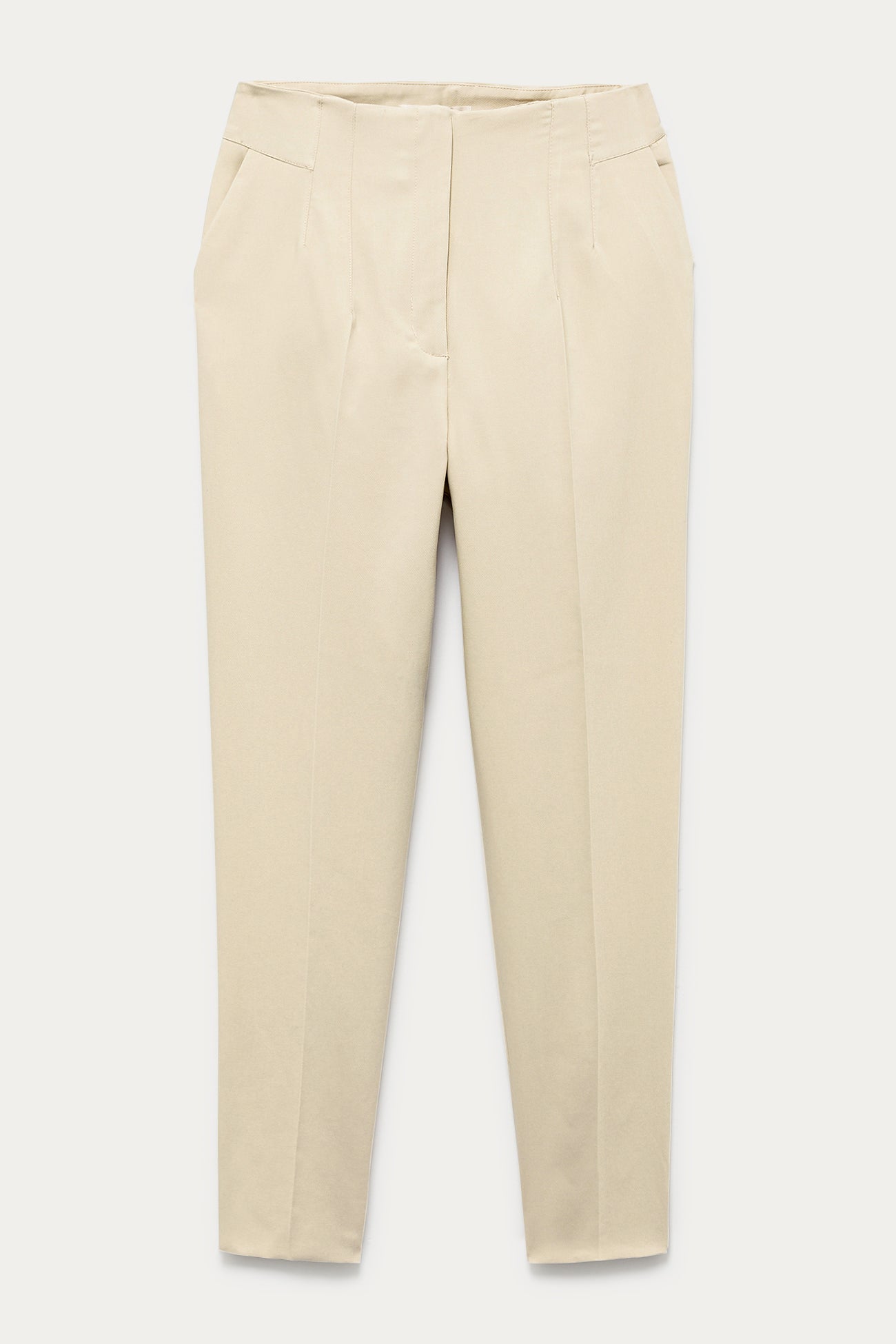 Short cigarette trousers - Beige